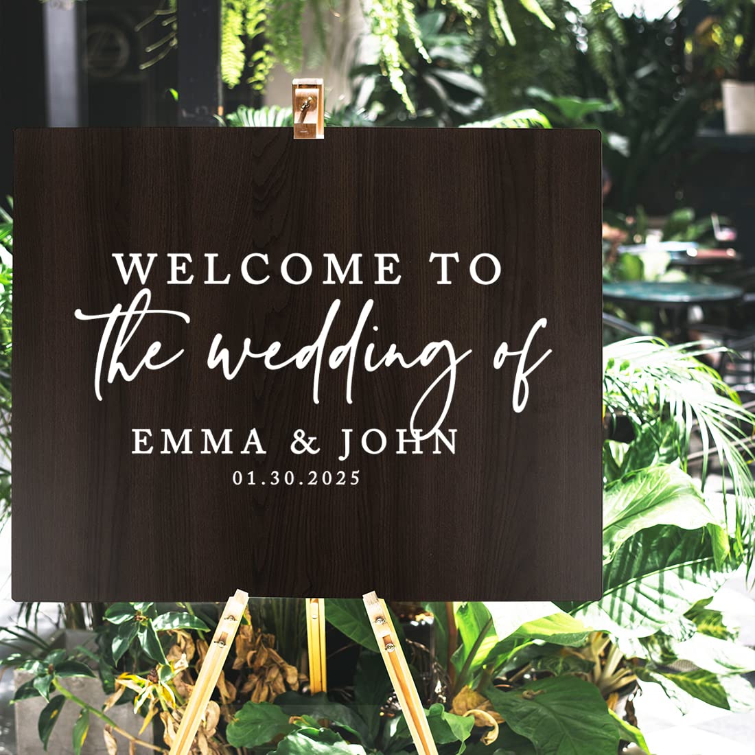 Custom Wooden Welcome Sign for Wedding - 16