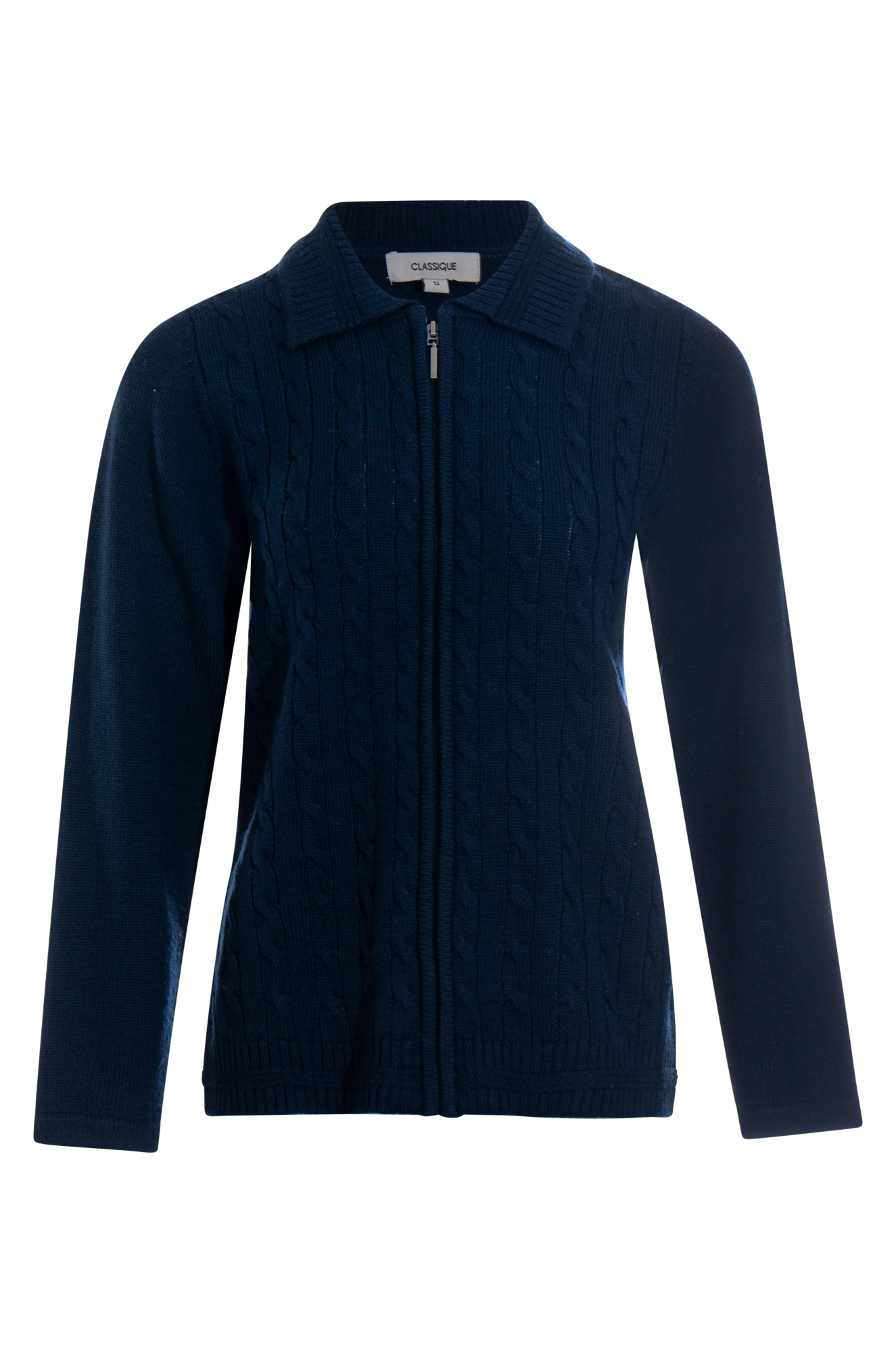 100% Wool Cable Knit Cardigan for Women - Navy Blue Chunky Sweater | Cozy Winter Pullover | Perfect for Casual Outfits & Office Wear (Style 9013ZZ)