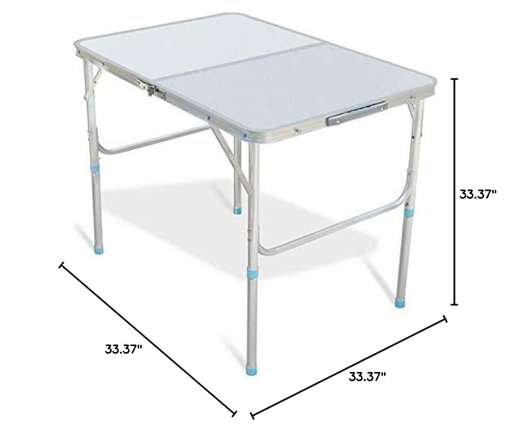 BrandMagaz 3ft Folding Table - Portable Plastic Indoor Outdoor Table for BBQ, Picnic, Party & Camping | Lightweight, Durable & Space-Saving | Perfect for Backyard Gatherings, Tailgating & RV Trips