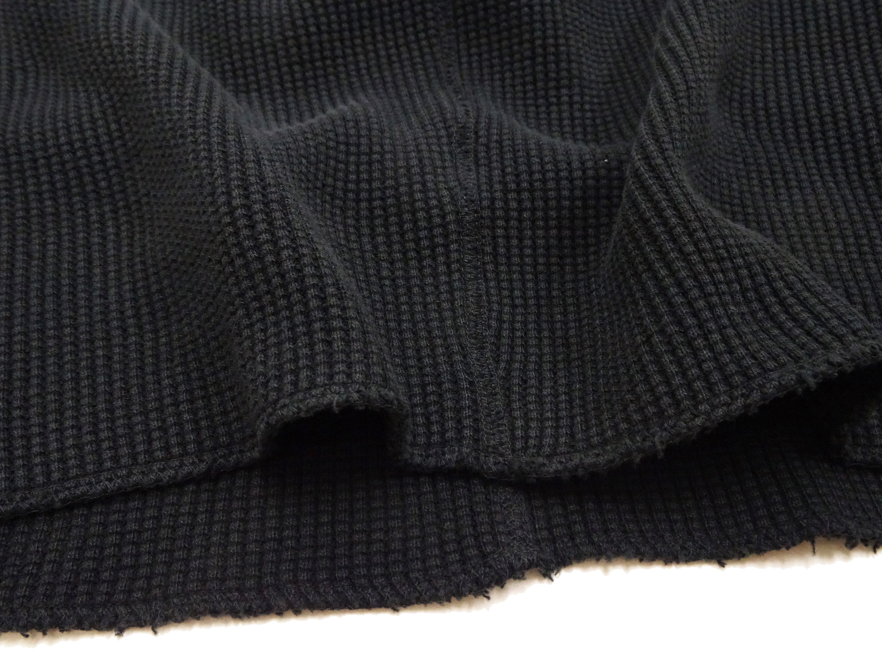 Studio D'artisan Men's Waffle Knit Thermal T-Shirt - Heavyweight Long Sleeve Crew Neck Casual Tee (Black, Style 9936) - Perfect for Winter Layering & Outdoor Activities