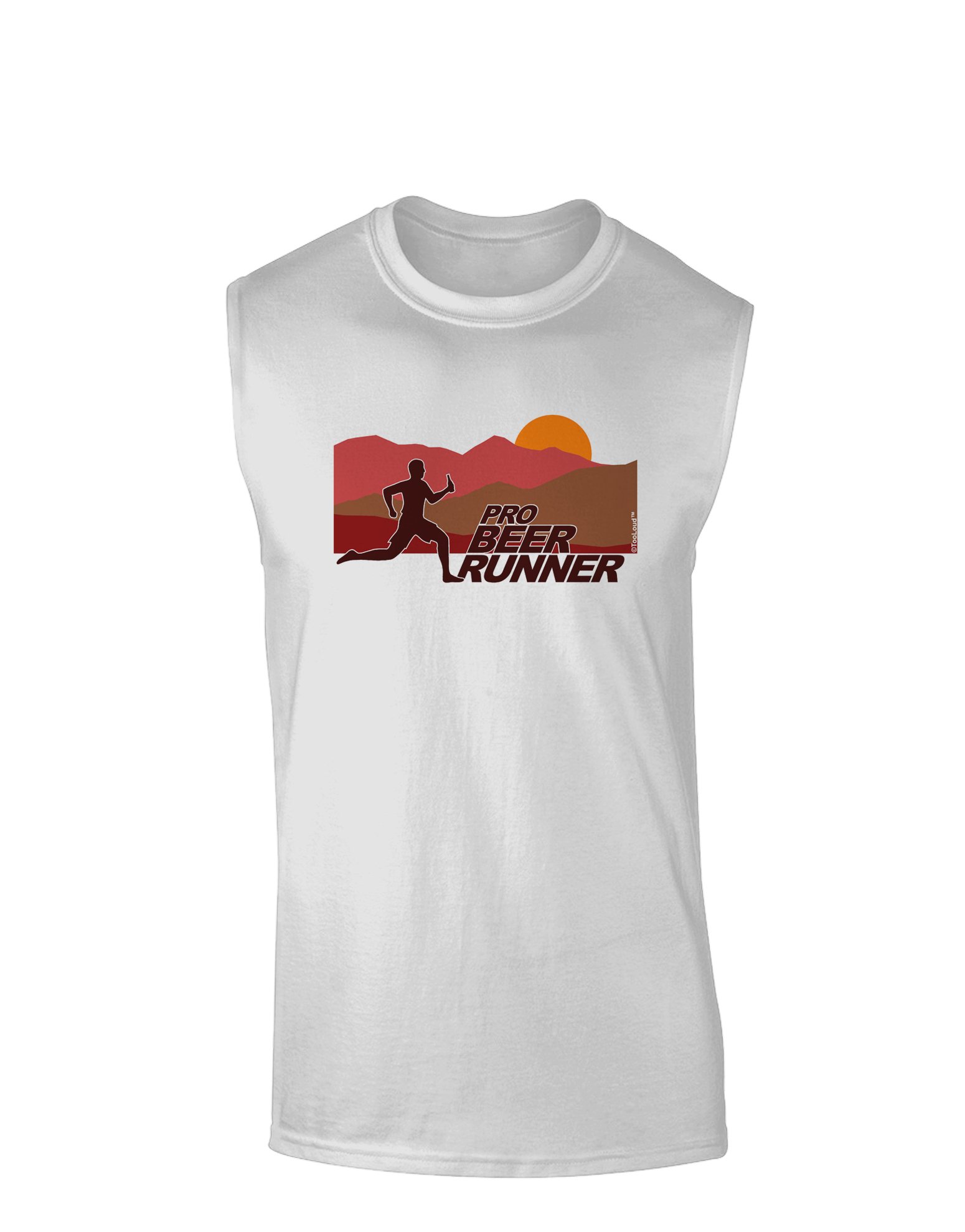 TooLoud Pro Beer Runner Men's Muscle Tank Top - Breathable Workout Shirt for Gym, Running & Casual Wear