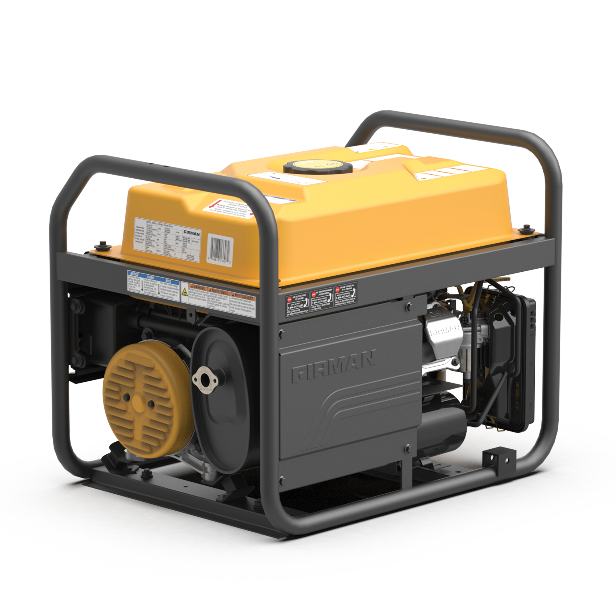 4550W Portable Gas Generator with Recoil Start - Reliable Power for Camping, Emergencies & Outdoor Activities