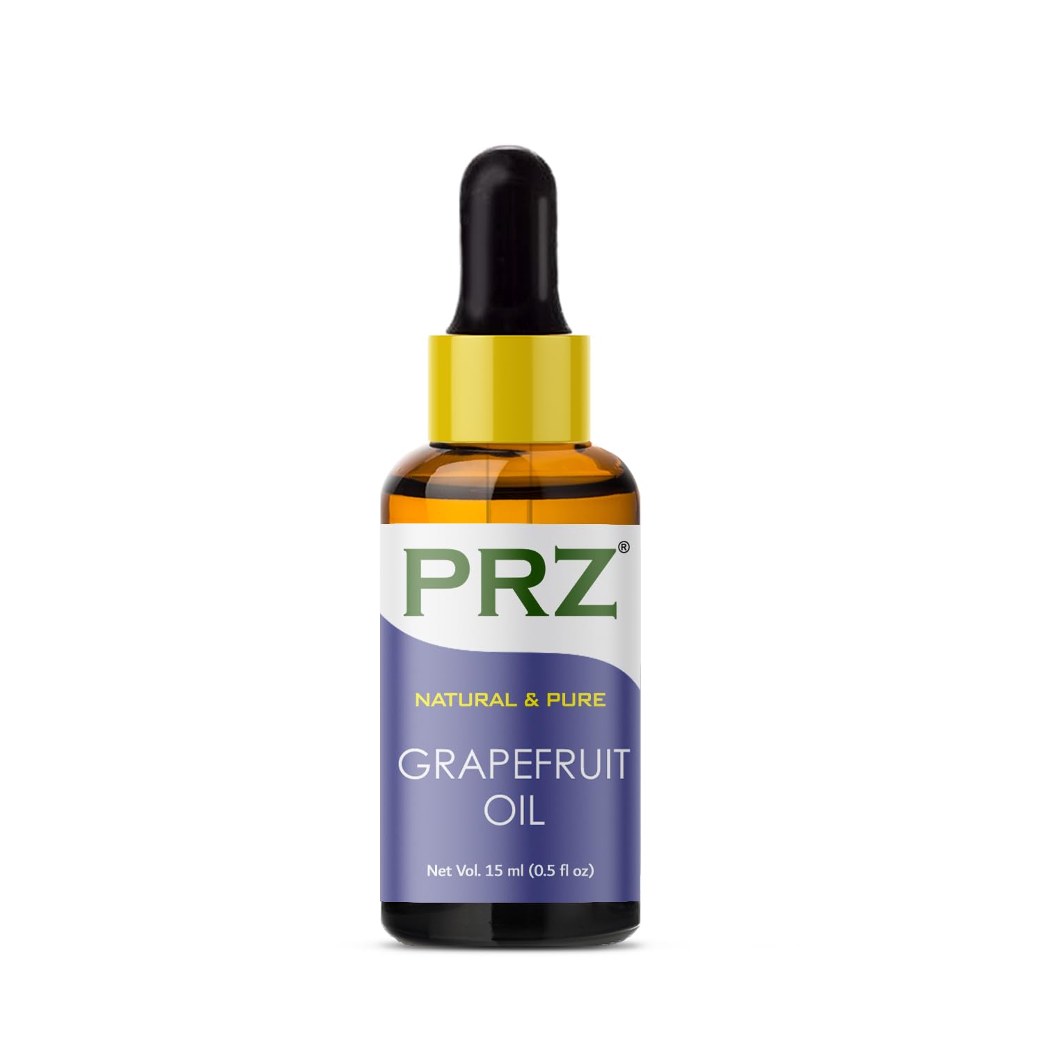 PRZ 100% Pure Grapefruit Essential Oil - Natural Therapeutic Grade for Aromatherapy, Skin Care, Hair Growth & Stress Relief, 15ml - Perfect for Diffusers, Massage & DIY Beauty Products