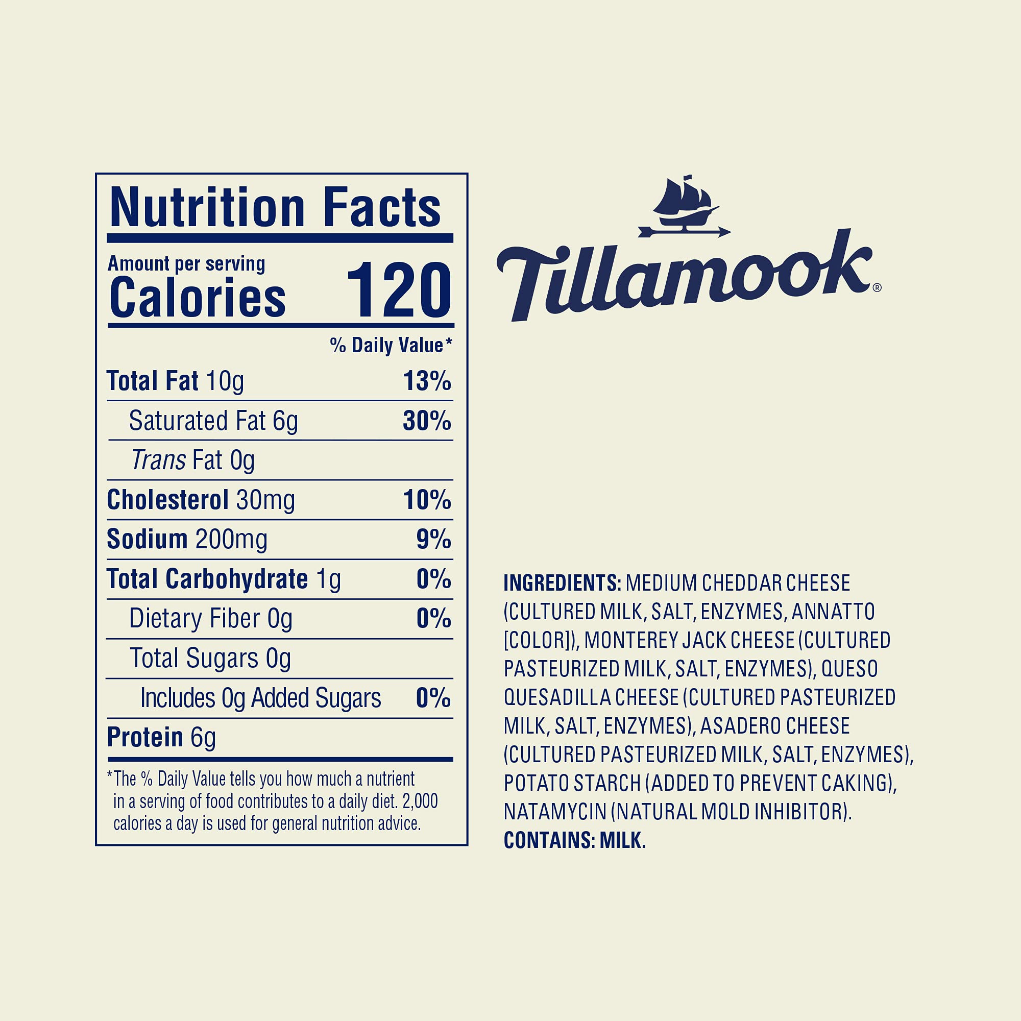 Tillamook Mexican 4 Cheese Blend Shredded Cheese - 8 oz Pack | Perfect for Tacos, Nachos & Quesadillas | Authentic Mexican Flavor | Gluten-Free
