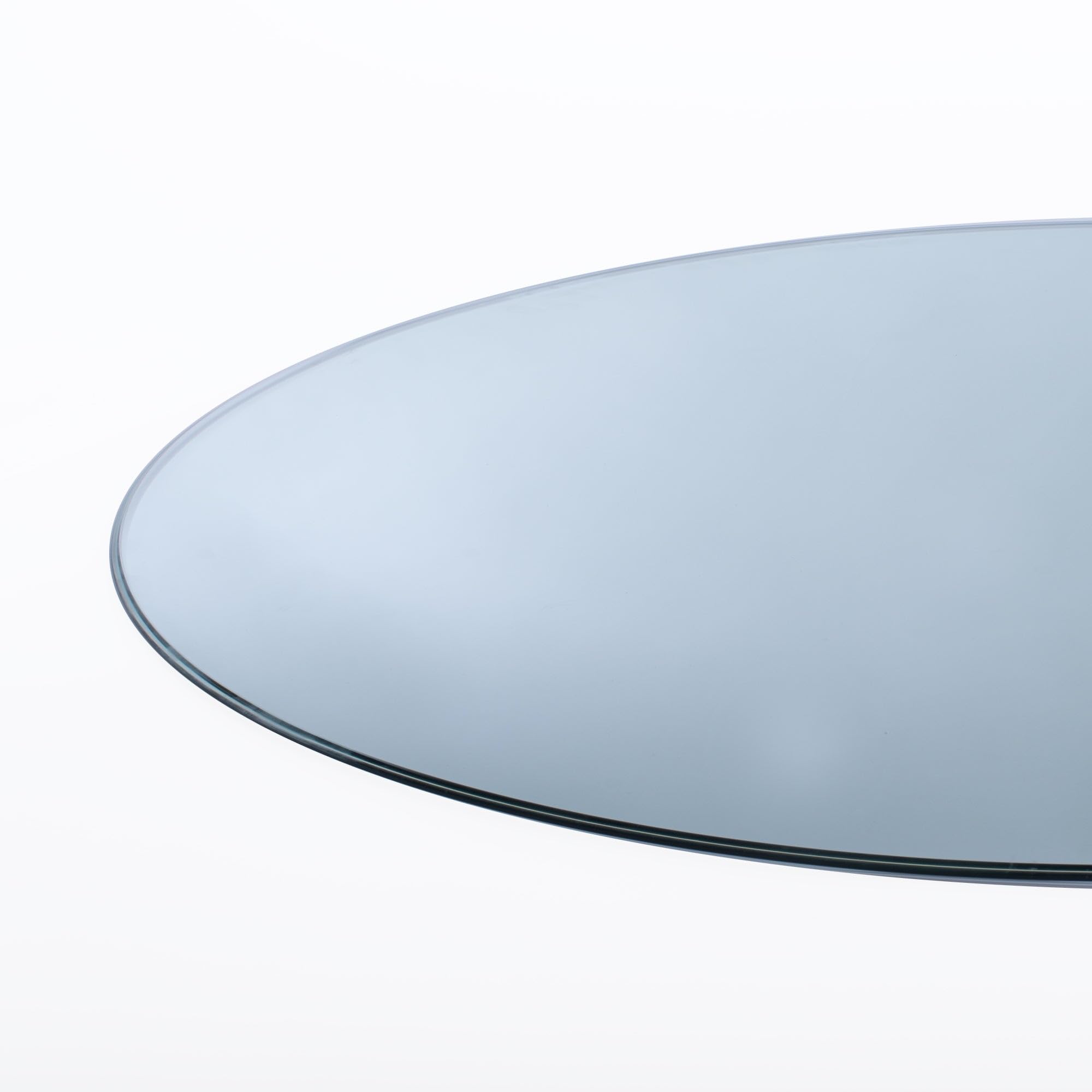 Spancraft 30 Inch Round 1/2 Inch Thick Clear Tempered Glass Table Top with Ogee Edge - Perfect for Dining Tables, End Tables, Outdoor Patio Furniture, Coffee Tables and Home Decor