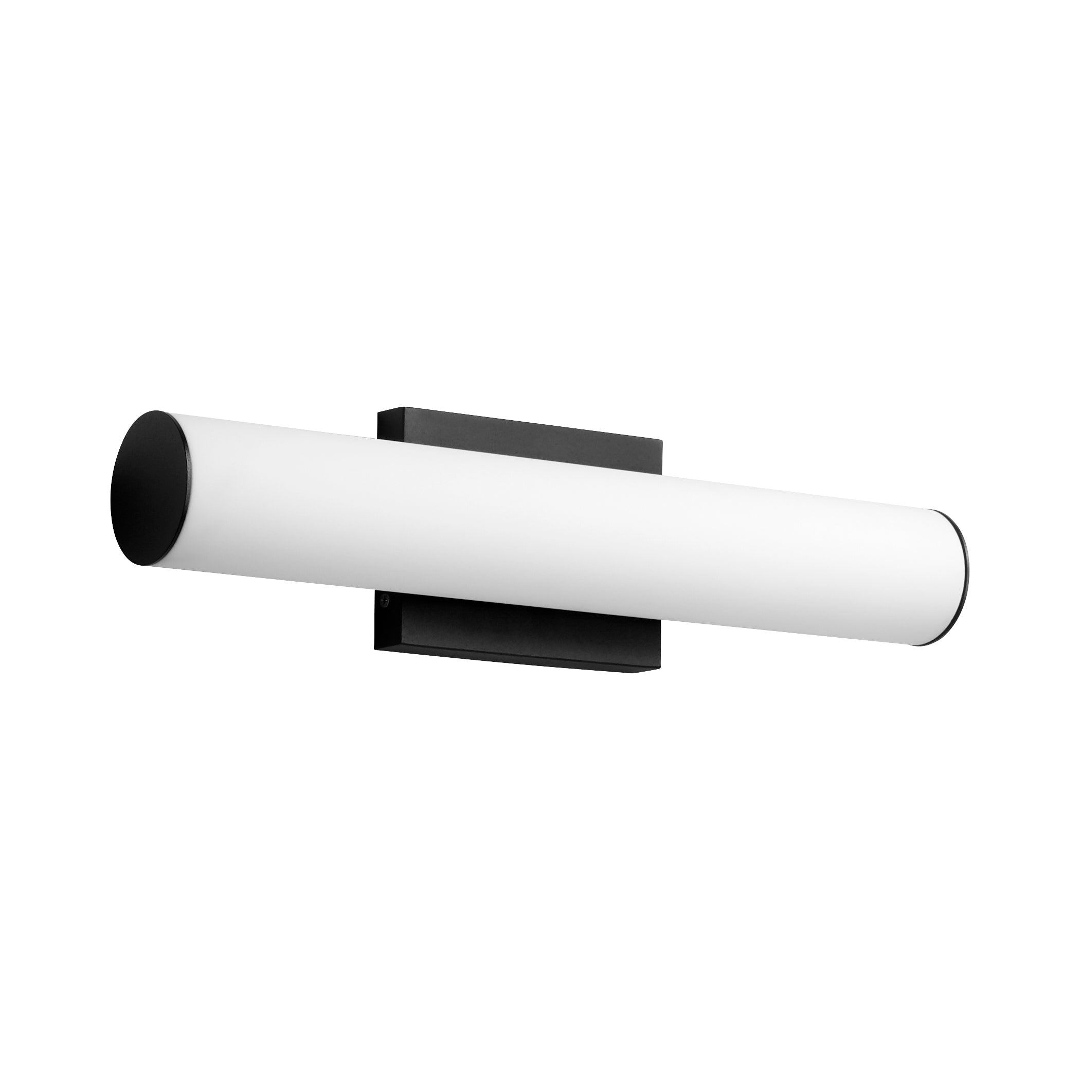 Oxygen FUGIT 3 5011 15 Vanity LED Light - 18 Inch Modern Matte White Acrylic Lens, 3000K Warm White Light, Black Finish - Perfect for Bathroom Makeup Mirror Lighting & Modern Home Decor