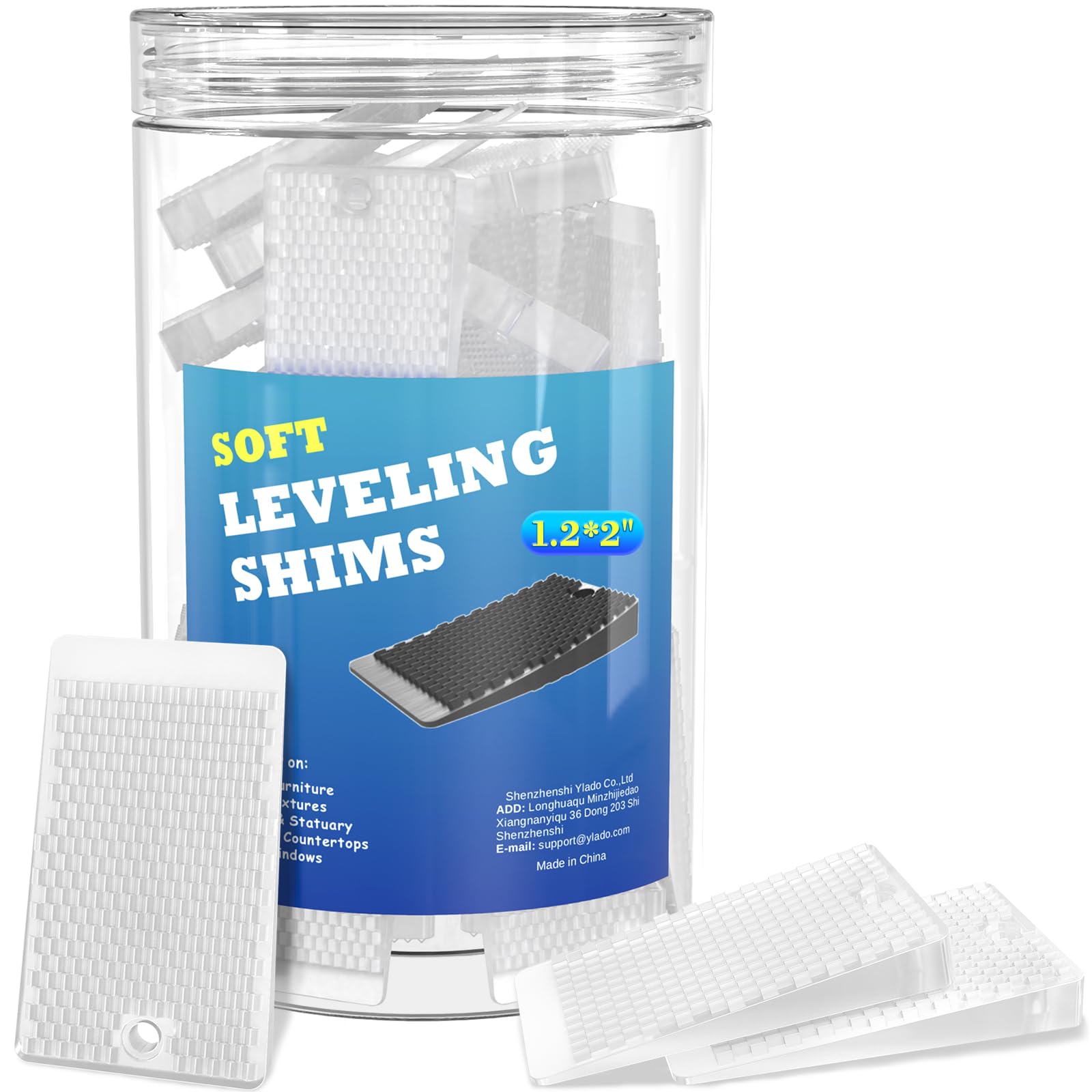 80pcs Plastic Leveling Shims - Black Rubber Wedges for Furniture, Table, Toilet, Refrigerator - Home Improvement & DIY Projects