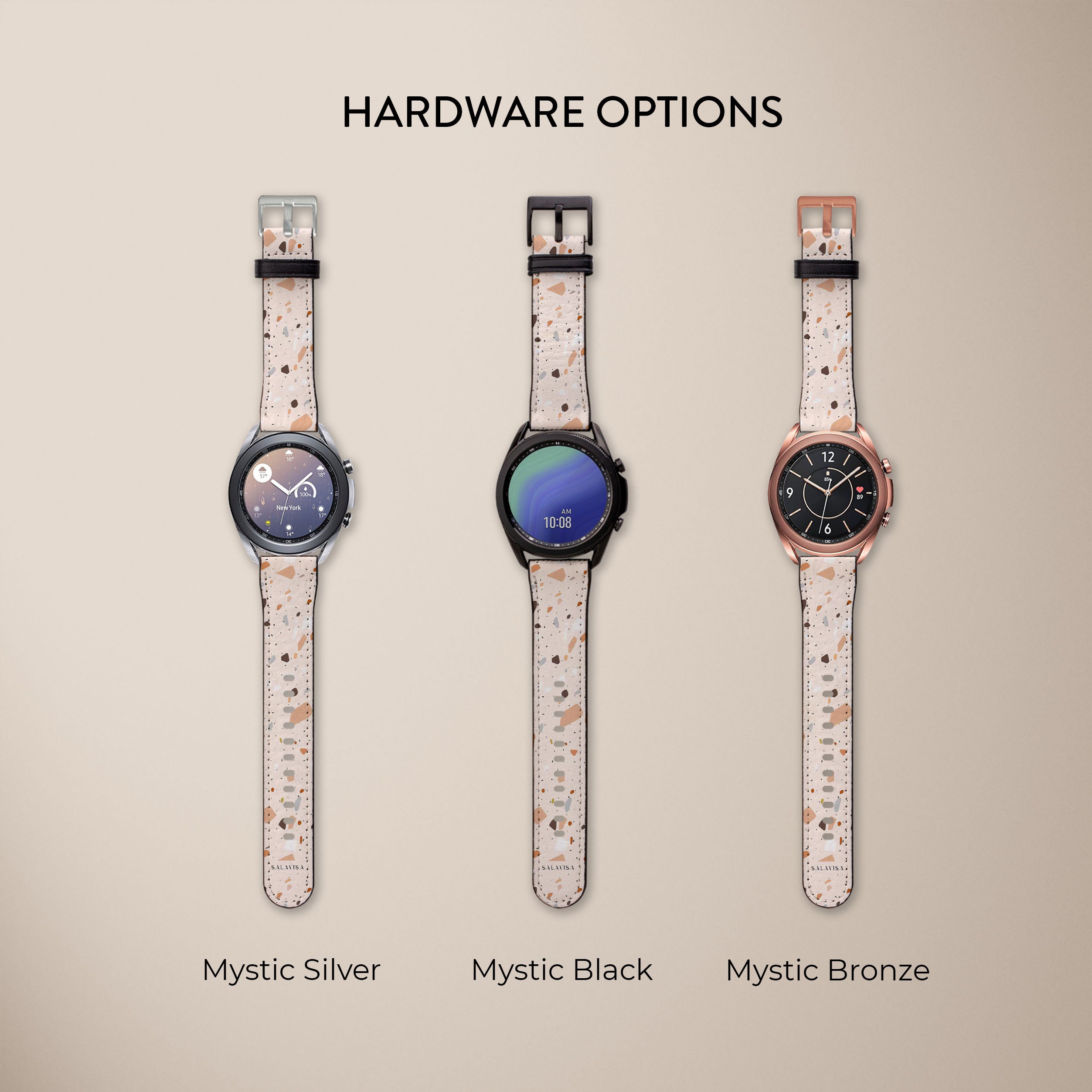 Pink Terrazzo Galaxy Watch Band for Women - Stylish & Durable Smartwatch Accessory for Samsung Galaxy Watch - Perfect for Workouts, Office & Everyday Fashion