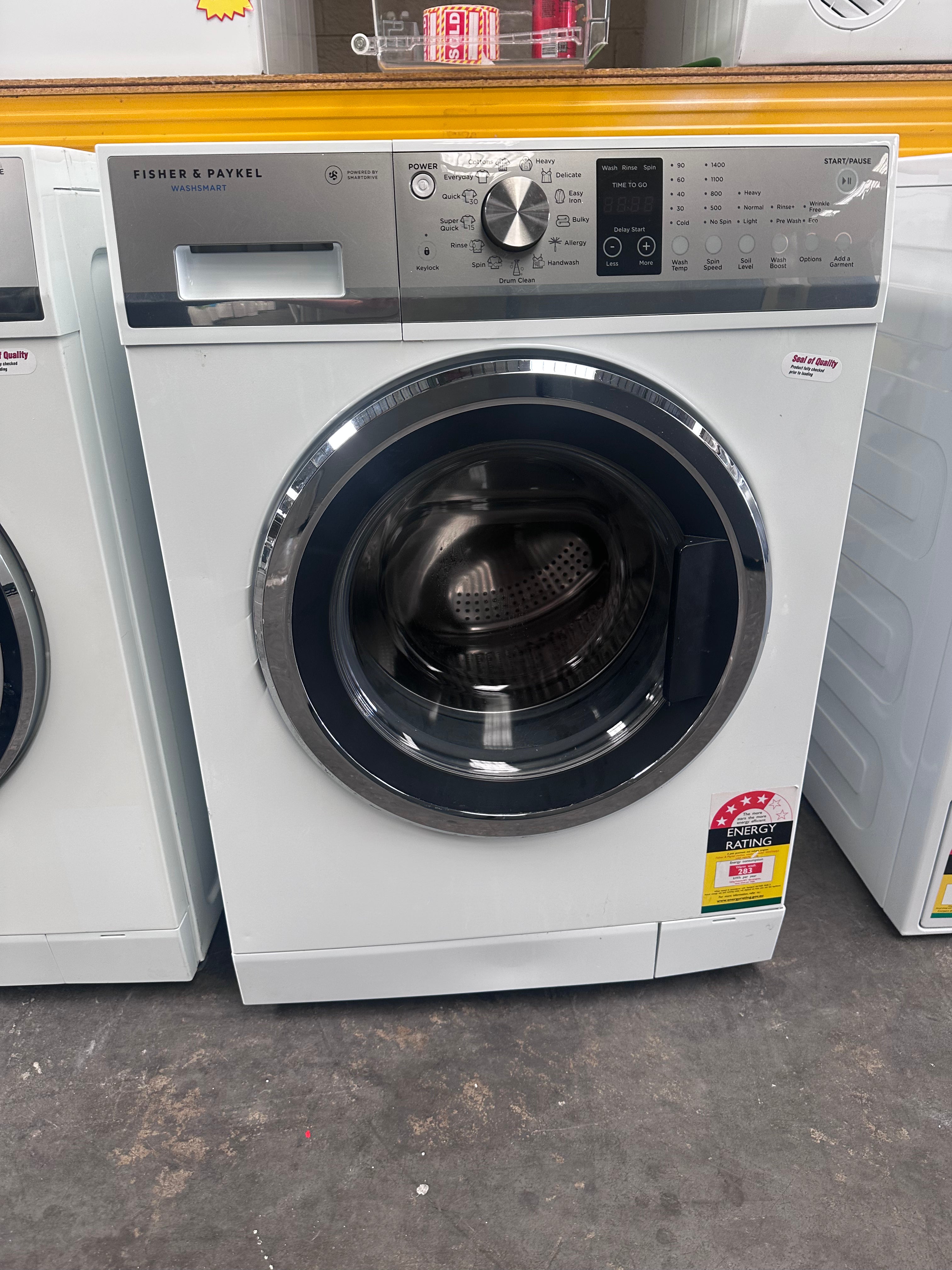 Fisher & Paykel 8.5kg WashSmart Front Load Washing Machine - Energy Efficient, Quiet Operation [Certified Refurbished] - Perfect for Apartments, Laundry Rooms & Small Spaces