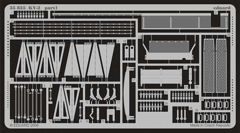 Trumpeter 1/35 Scale KV-2 Model Kit 35825 - Eduard Accessories for Military Tank Building & Historical Diorama Scenes
