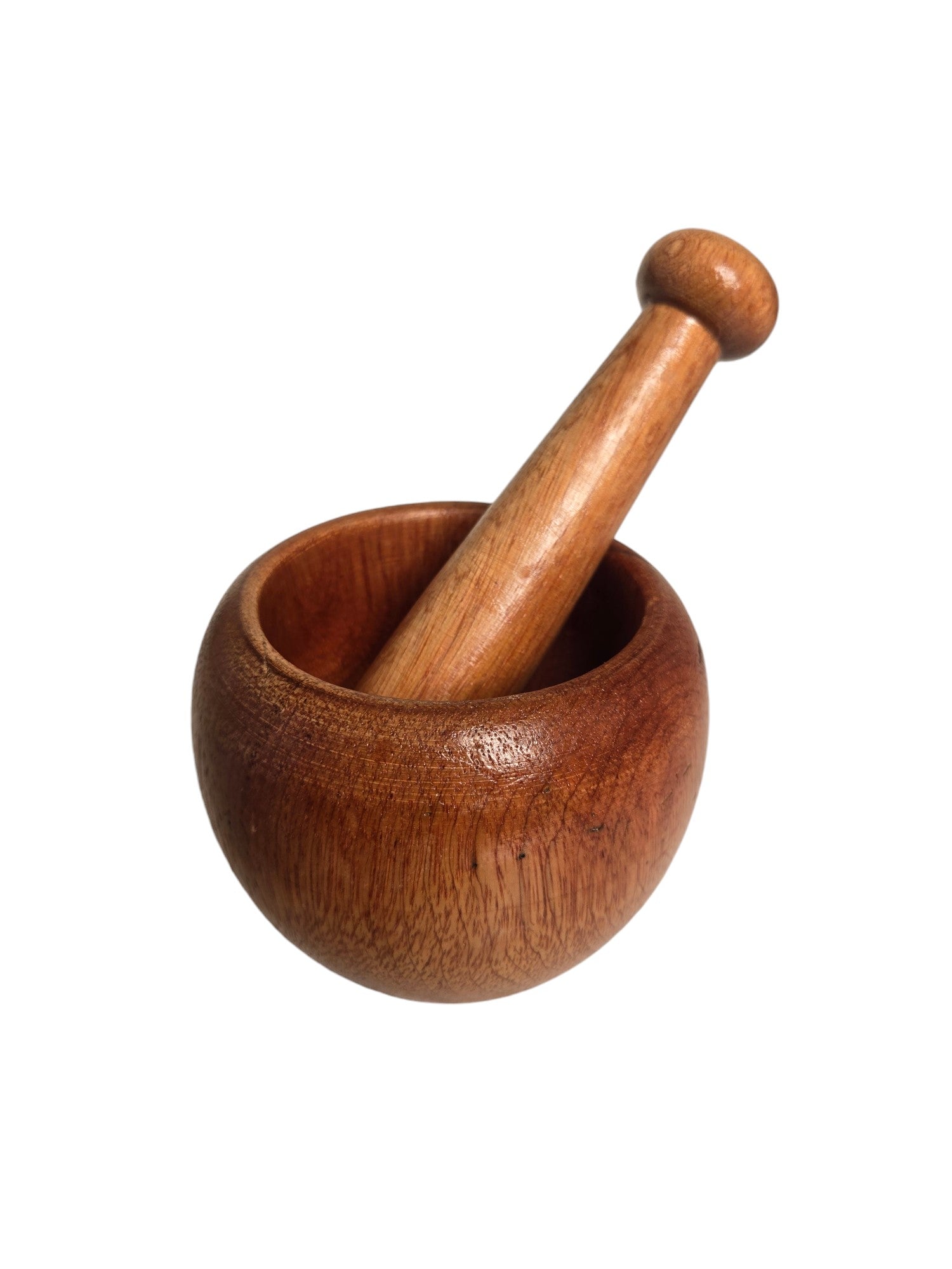 3.5x4 Inch Wooden Mortar and Pestle Set - Natural Handcrafted Spice Grinder for Herbs, Seeds & Garlic - Perfect for Cooking, Baking & Ayurvedic Remedies