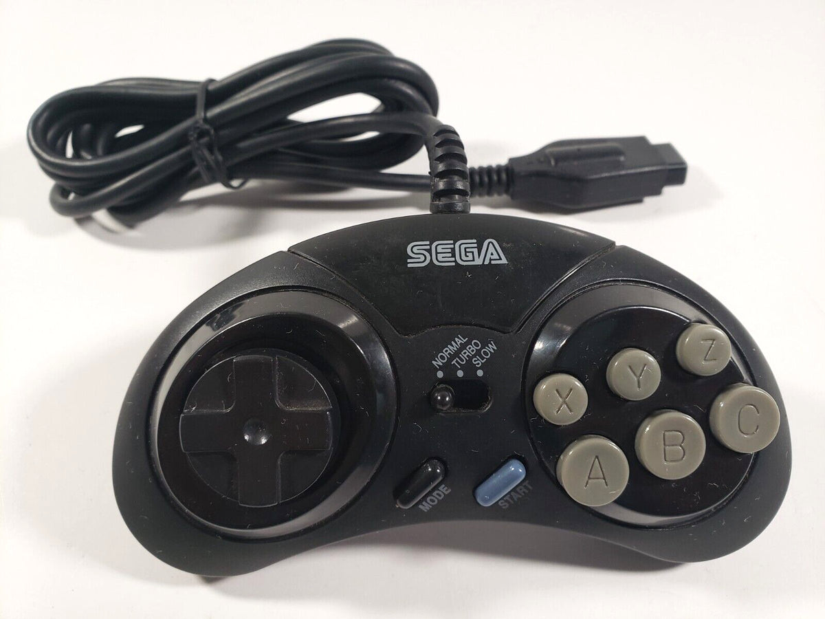 Sega Genesis Arcade Pad 6 Button Controller for Classic Gaming - Retro Game Controller Compatible with Sega Genesis & Mega Drive - Perfect for Fighting Games & Arcade-Style Play