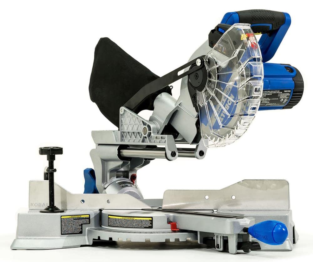 Kobalt 10-Amp 7-1/4-in Compact Sliding Single Bevel Compound Miter Saw - Perfect for Woodworking, DIY Projects & Precision Cutting