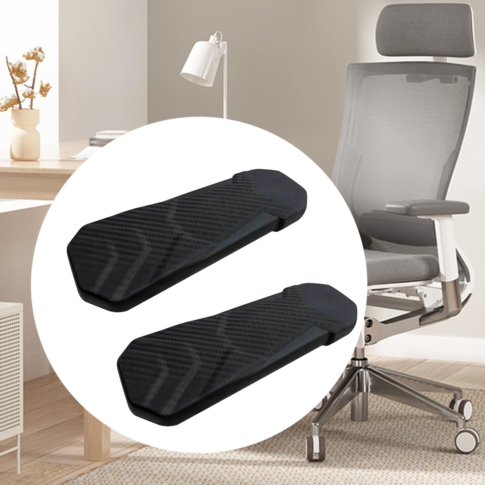 2Pcs Universal Chair Armrest Pads - Soft Gaming & Office Chair Arm Rest Covers for Computer Desk, Swivel, and Ergonomic Chairs - Perfect for Work, Gaming, and Home Office Comfort