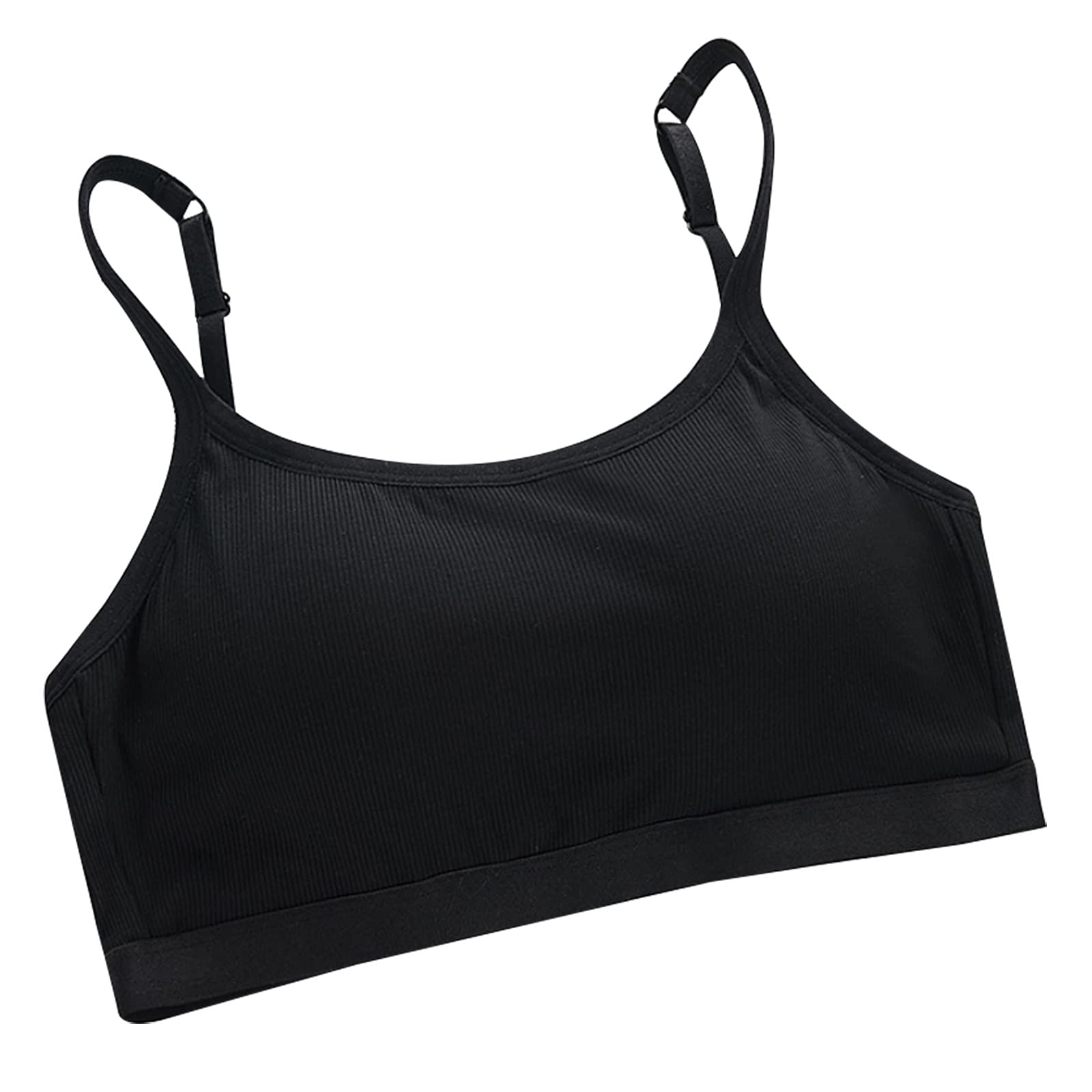 Women's Clear Strap Strapless Bra - Black Cami Bandeau Sports Bra with Silicone Lift & Padded Support | Perfect for Yoga, Gym & Everyday Wear