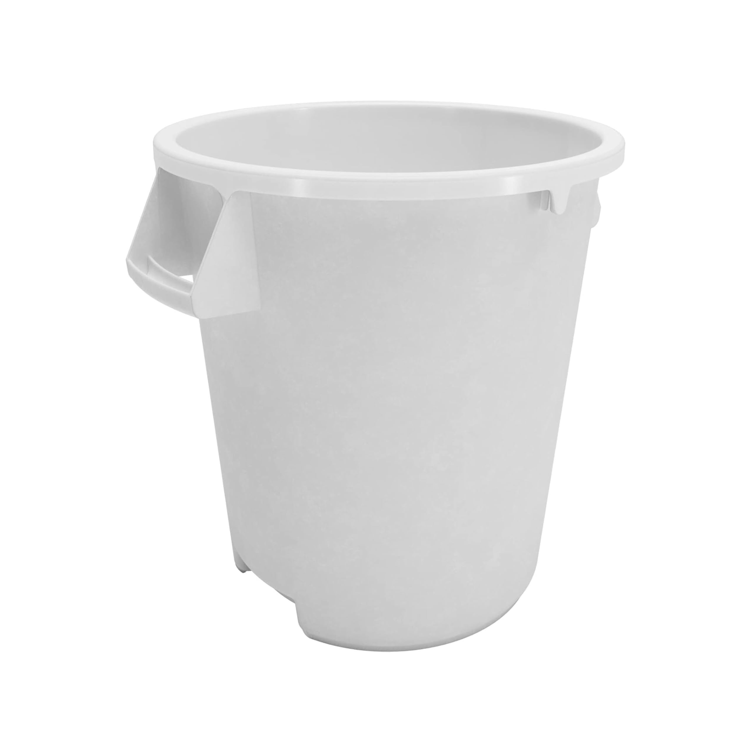 SPARTA Bronco 10-Gallon Round Trash Can - White Waste Container for Home, Office, Kitchen & Bathroom (Pack of 6) - Durable Disposal Bin for Recycling & Garbage Collection