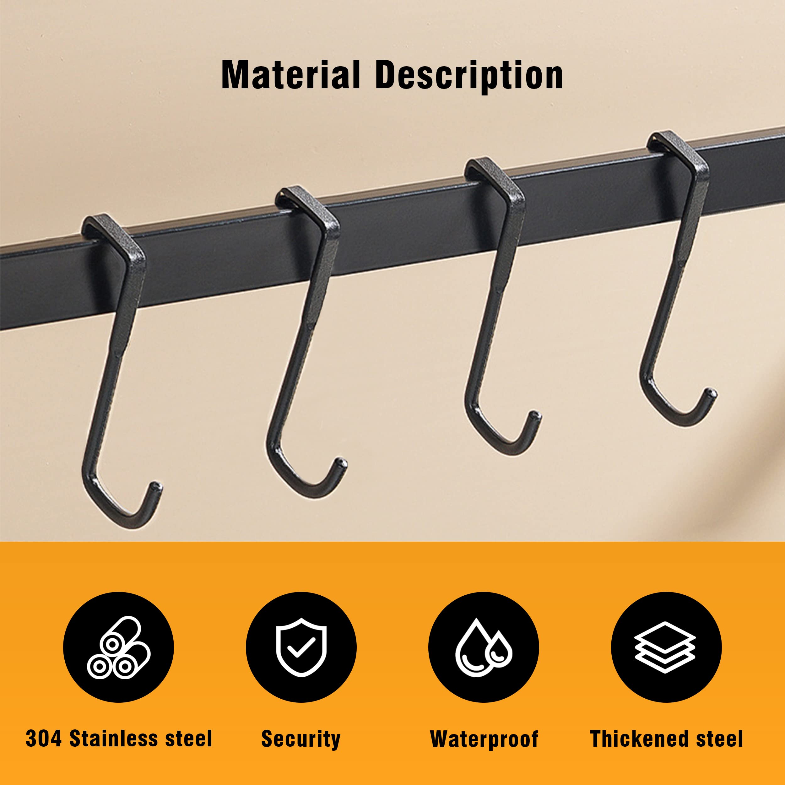 4PCS Over The Door Hooks - Heavy Duty Steel Purse Organizer, Scarf & Belt Hanger for Closet, Bathroom, Kitchen - Space Saving Door Hanger for Wreaths, Towels & More - Perfect for Home Organization & Storage