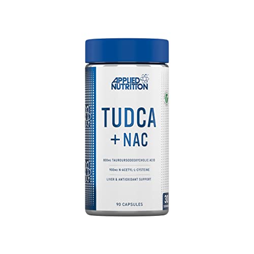 Applied Nutrition TUDCA + NAC Supplement - 90 Capsules, Liver Support & Detox, Unflavored - Ideal for Liver Health, Detoxification, and Hangover Recovery