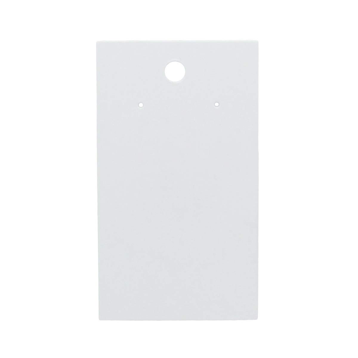 HBC White Earring Display Cards - 50 Pack for Jewelry Showcase, Retail Store & Craft Fair Displays
