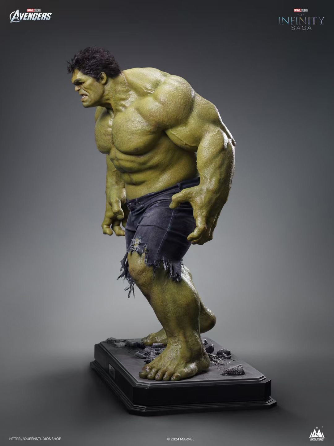 Queen Studio Licensed Hulk Collectible Figure - Official Marvel Avengers Merchandise for Display & Gifts