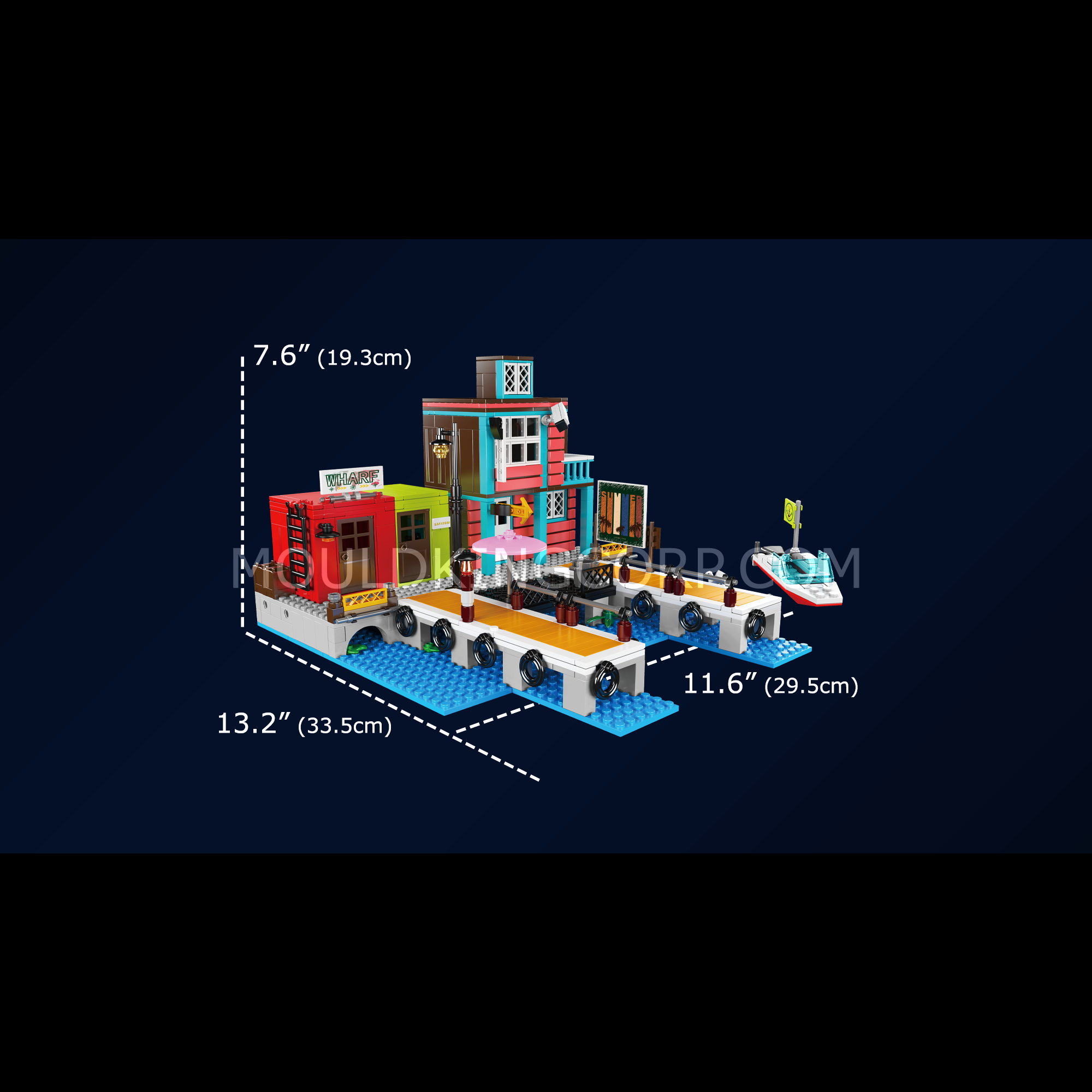 Mould King 10148 Wharf Inn Block Building Set | 782 Pcs Creative Construction Toy for Kids & Adults | Perfect for Home Decor, Birthday Gifts & DIY Projects