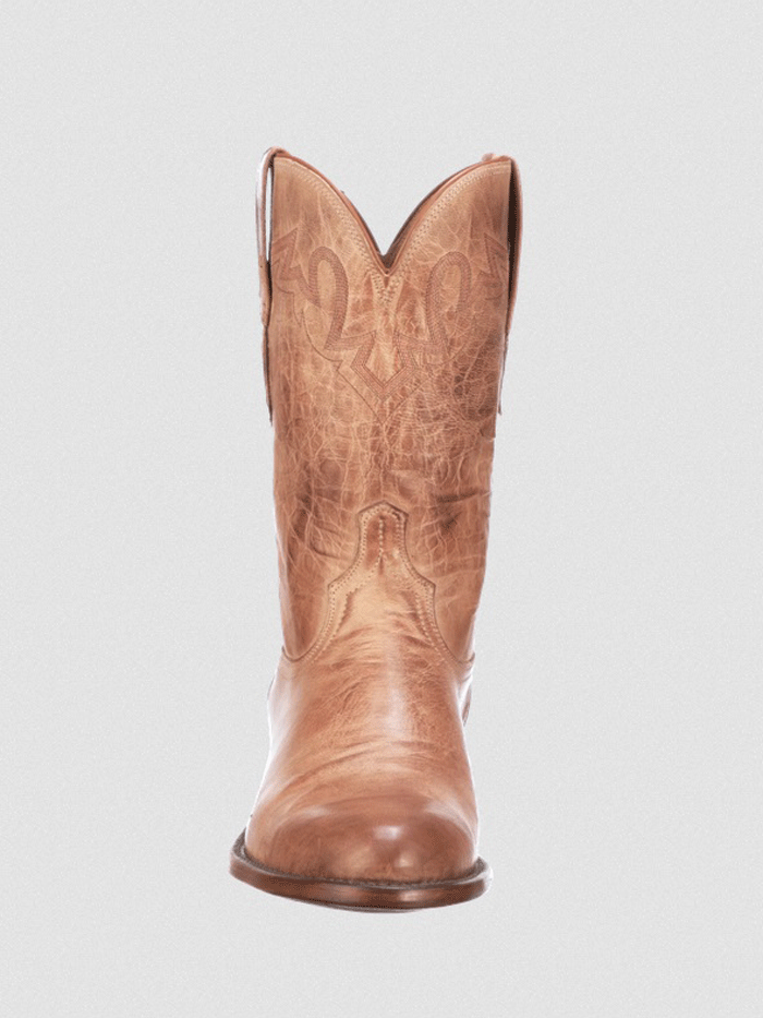 Lucchese CL6506.C2 Men's Sunset Roper Tan Cowboy Boots - Premium Leather Western Boots for Riding, Country Style & Casual Wear
