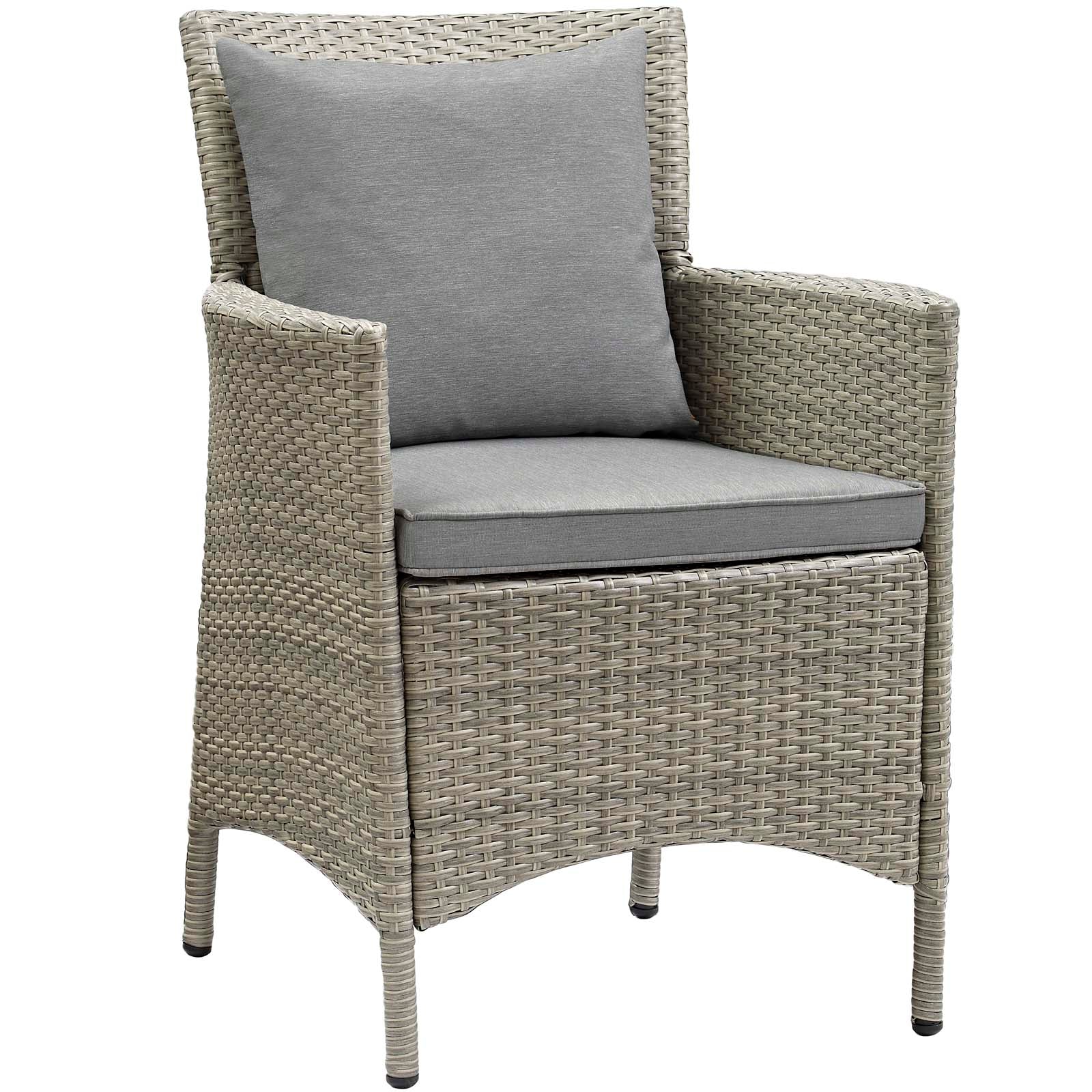 Premium Outdoor Wicker Rattan Dining Armchair - Weather-Resistant Patio Furniture for Garden, Poolside & Backyard Dining - Comfortable Conduit Design