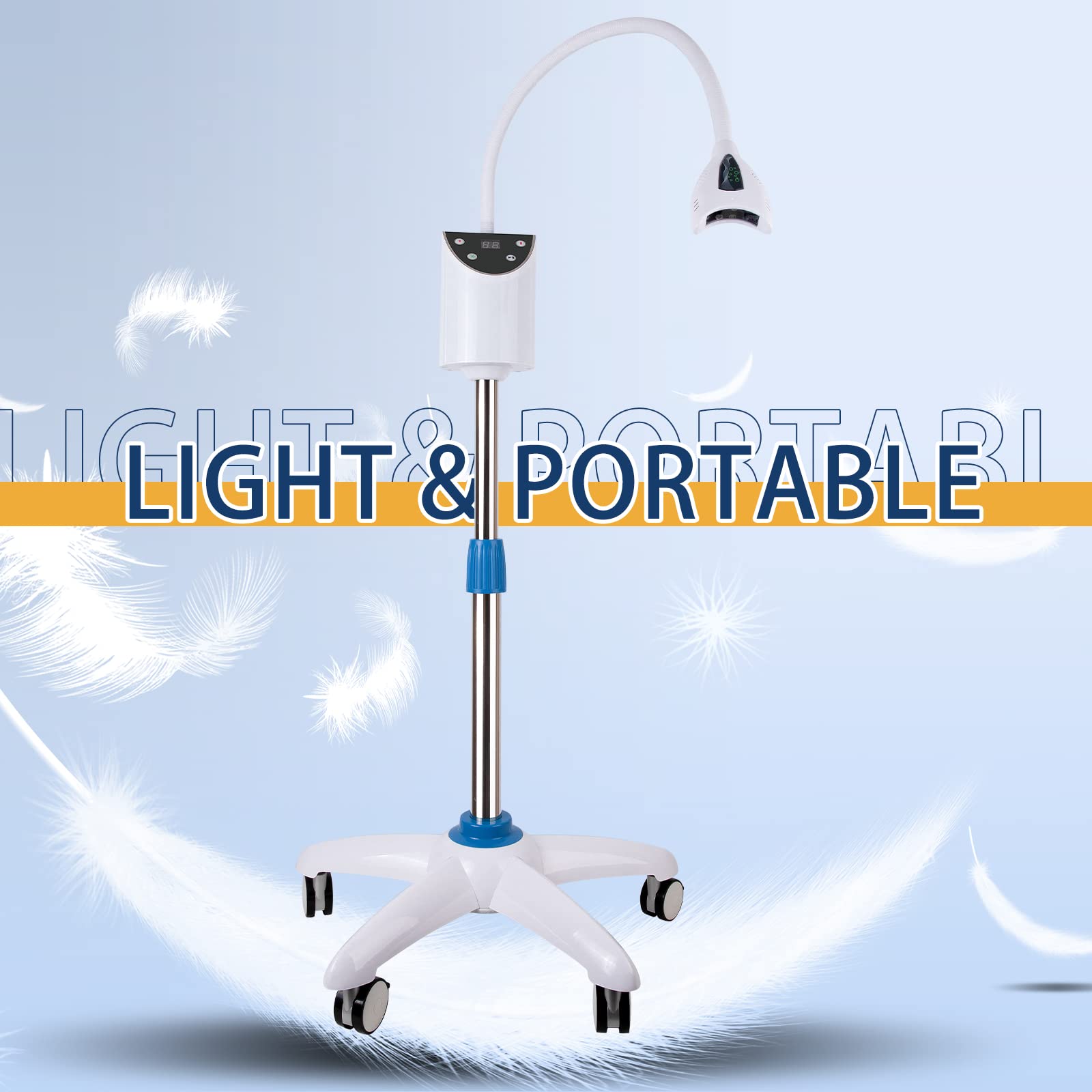 Professional Teeth Whitening Lamp with Adjustable Stand - Cold Blue Light Accelerator for Zoom Whitening Treatments | Perfect for Dental Clinics, Beauty Salons & At-Home Teeth Whitening Care