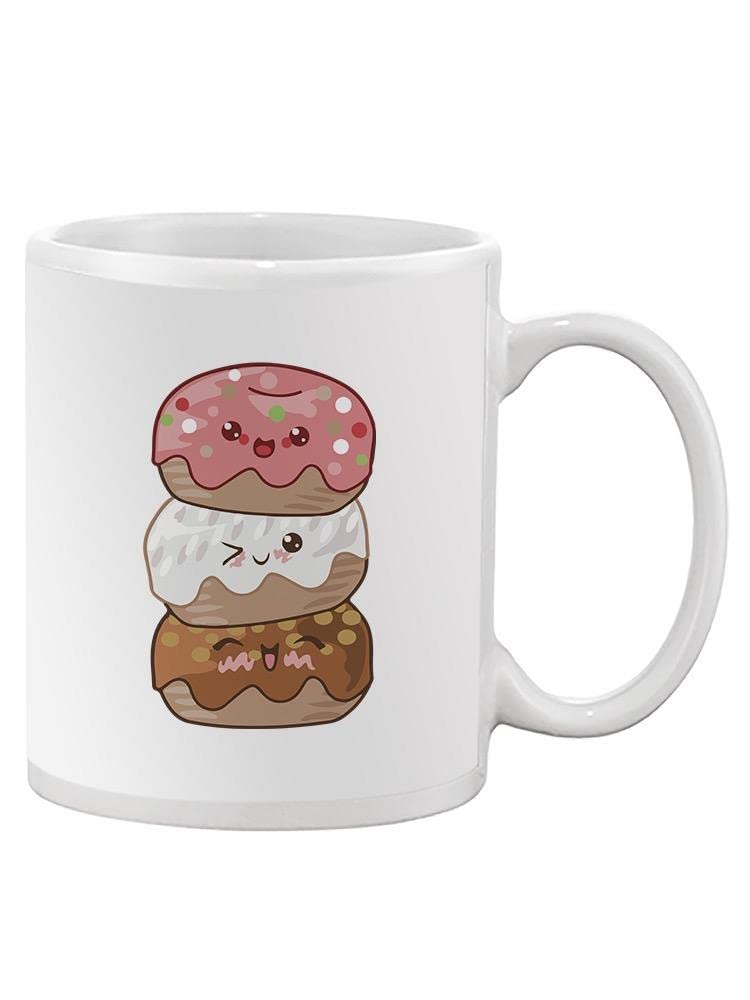 Tower of Donuts Ceramic Coffee Mug - Fun Donut-Themed Cup for Coffee, Tea & Hot Drinks - Perfect for Office, Home & Gift Giving