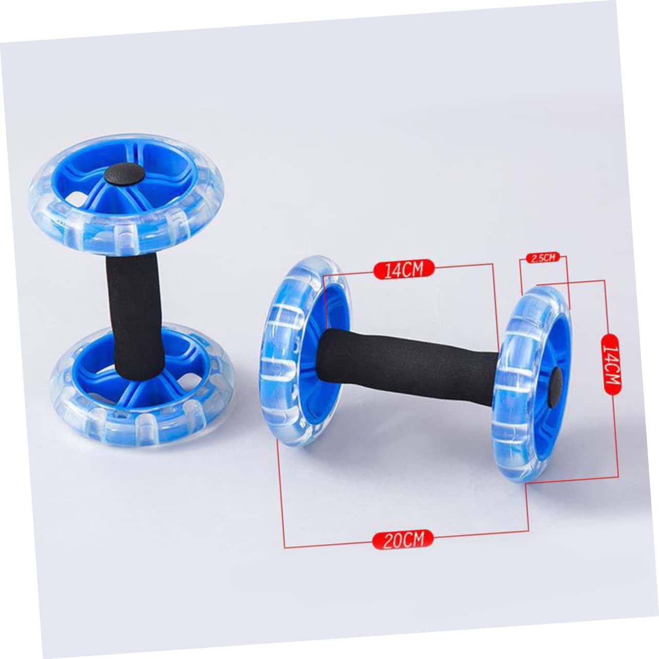 Kisangel Ab Roller Wheel for Core Workouts - Exercise Equipment for Abs, Weight Loss & Fitness - Includes Hand Weights & Dumbbell Attachments (Yellow) - Perfect for Home Gym, Yoga & Strength Training