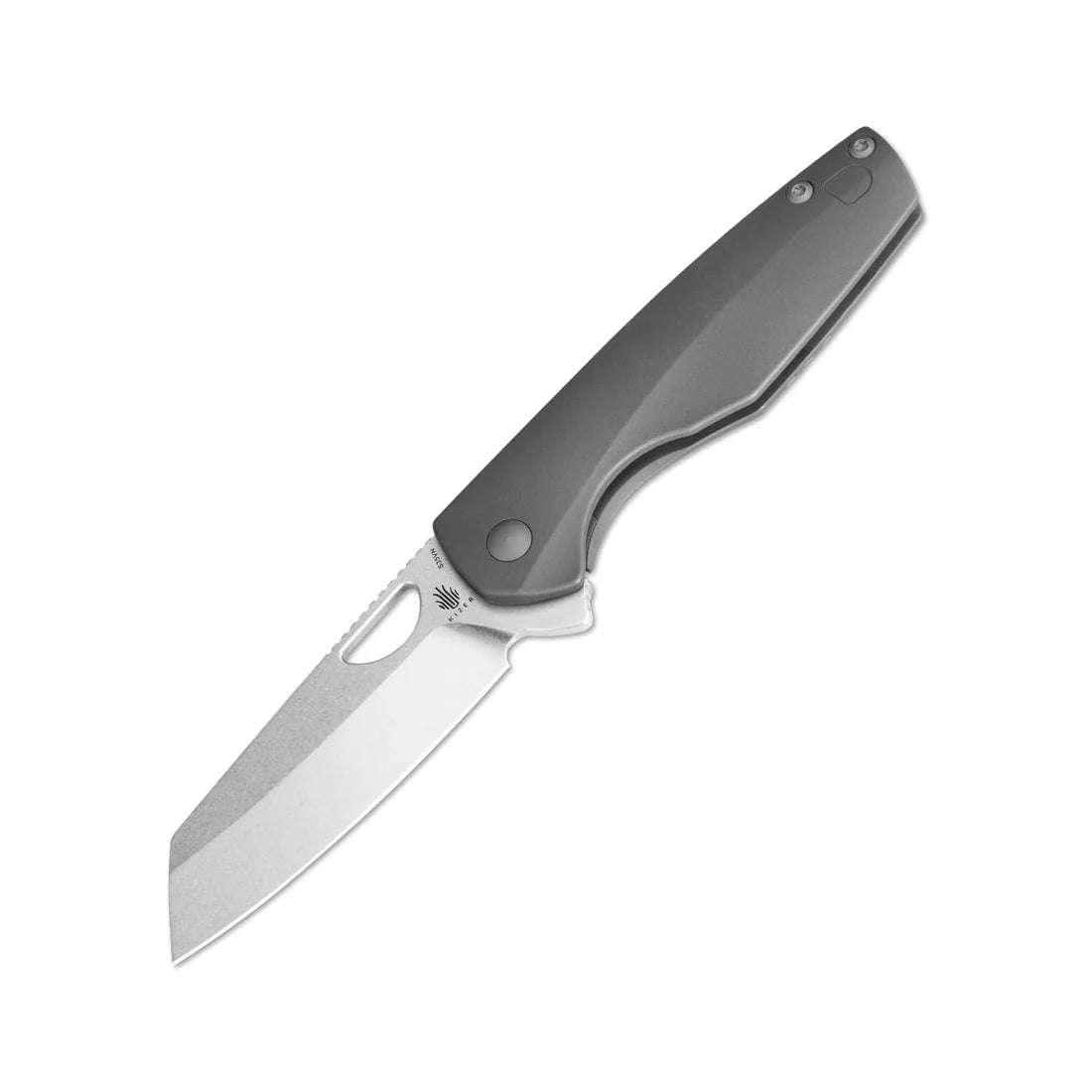 Kizer Ki3628A1 Sparrow Frame Lock Knife - S35VN Stainless Steel Satin Blade & Stonewashed Titanium Handles - EDC Pocket Knife for Camping, Hiking & Outdoor Adventures