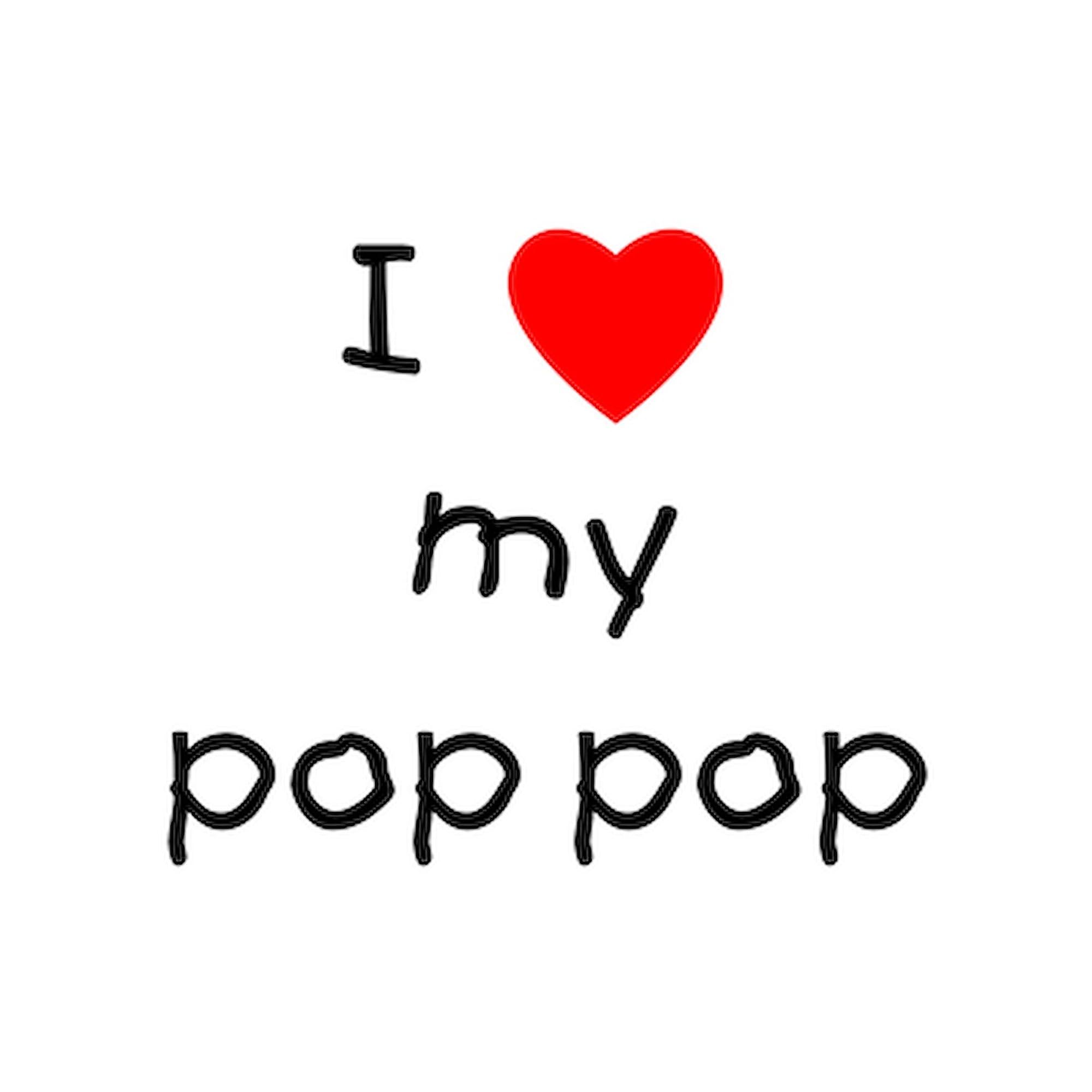 CafePress 'I Love My Pop Pop' Baby Bodysuit - Cute Infant Romper for Grandparents Day & Family Gatherings