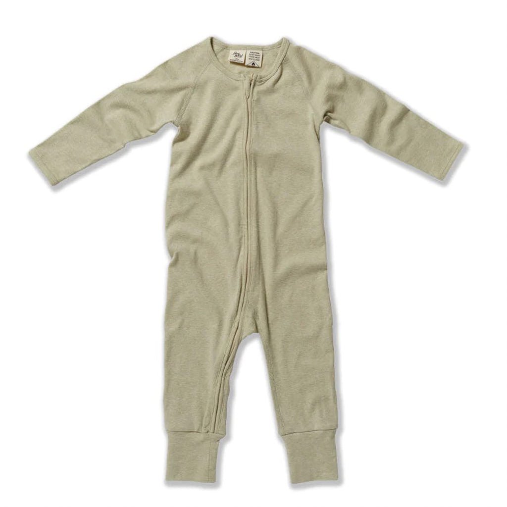 Long Sleeve Zip Romper for Baby - Soft Sage Green One-Piece Outfit | Perfect for Playtime, Family Photos & Cozy Winter Wear