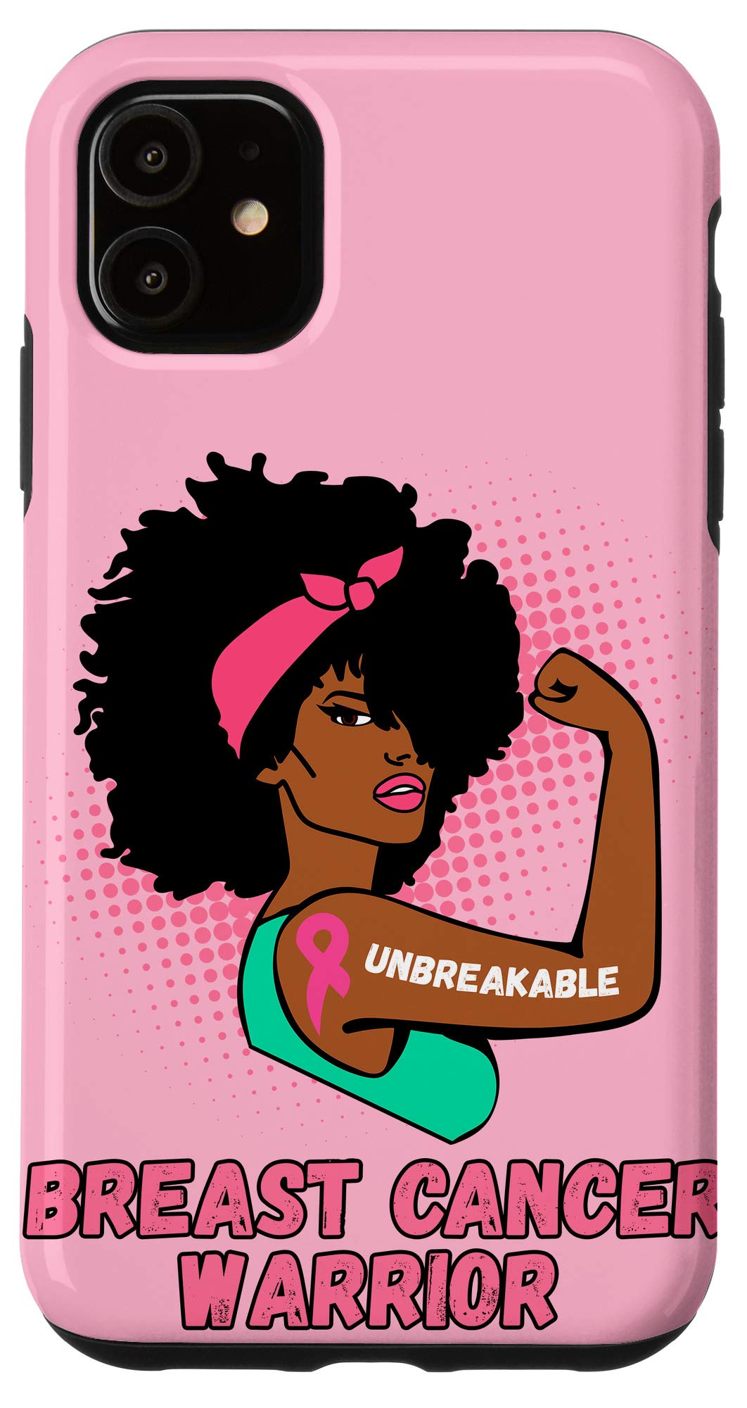 iPhone 11 Breast Cancer Awareness Phone Case - Pink Ribbon Warrior Support Case - Durable Protective Cover for iPhone 11 - Show Your Support for Cancer Fighters (Perfect for Fundraisers, Survivor Gifts & Awareness Events)