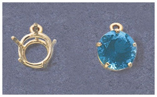 Solid Sterling Silver or 14K Gold 9-15mm Deep Round Cast Wire Dangle Pendant Setting - Handcrafted in USA (166-117/146-117) - Perfect for Jewelry Making, DIY Necklaces & Earrings