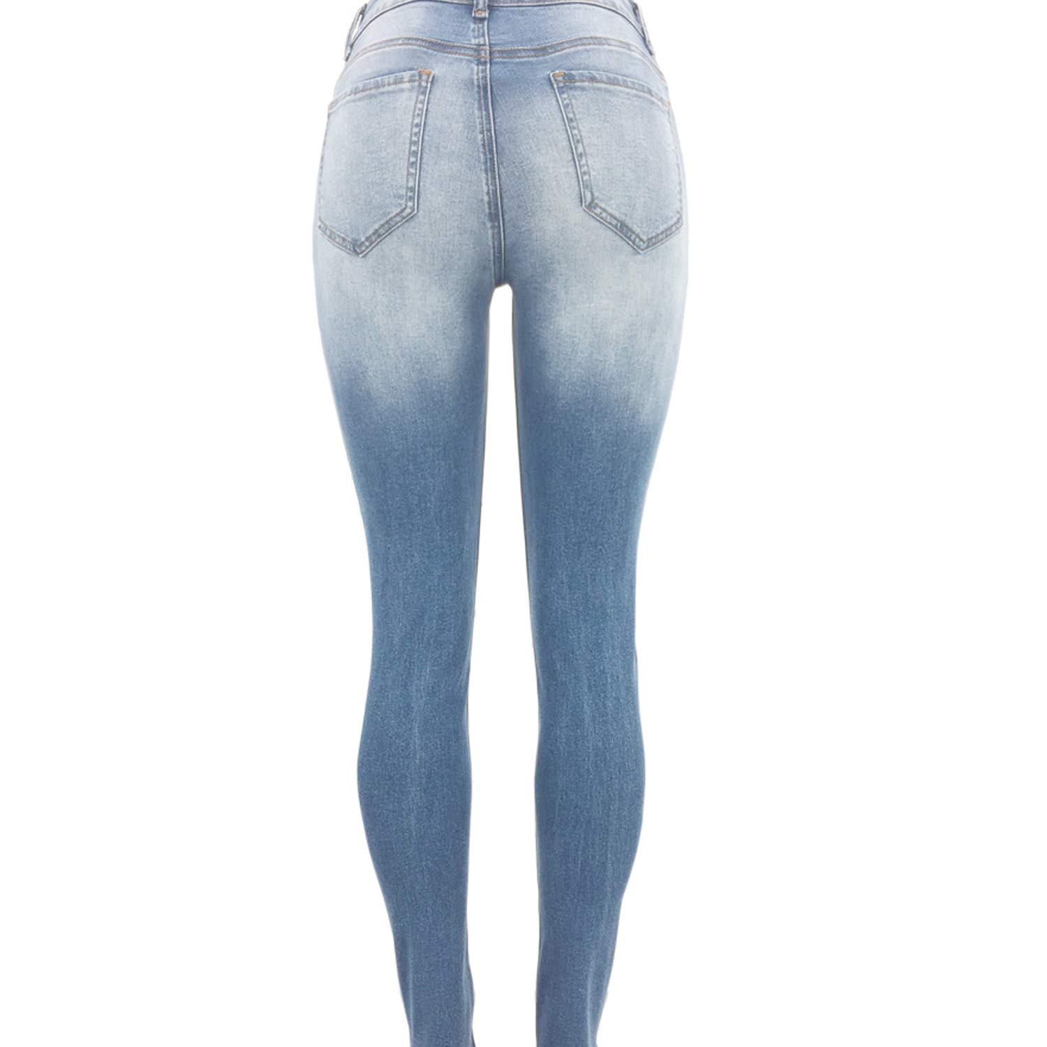 Tulucky Women's Boyfriend Jeans - Distressed Slim Fit Ripped Denim Pants with Stretch | Comfortable Skinny Jeans for Casual Wear, Street Style & Everyday Outfits