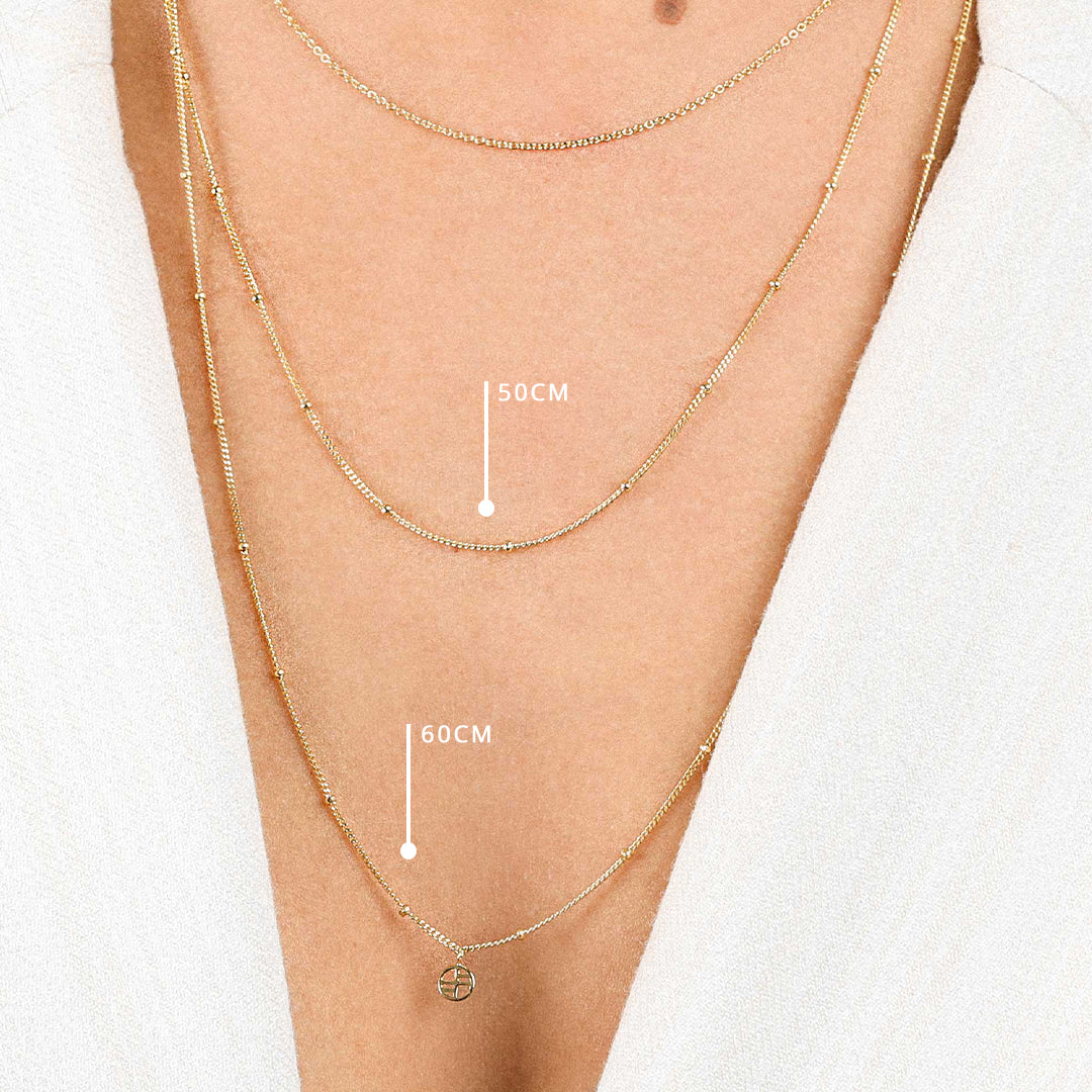 50cm Stylish Bobble Chain Necklace for Women - Trendy Layered Jewelry for Casual & Party Outfits
