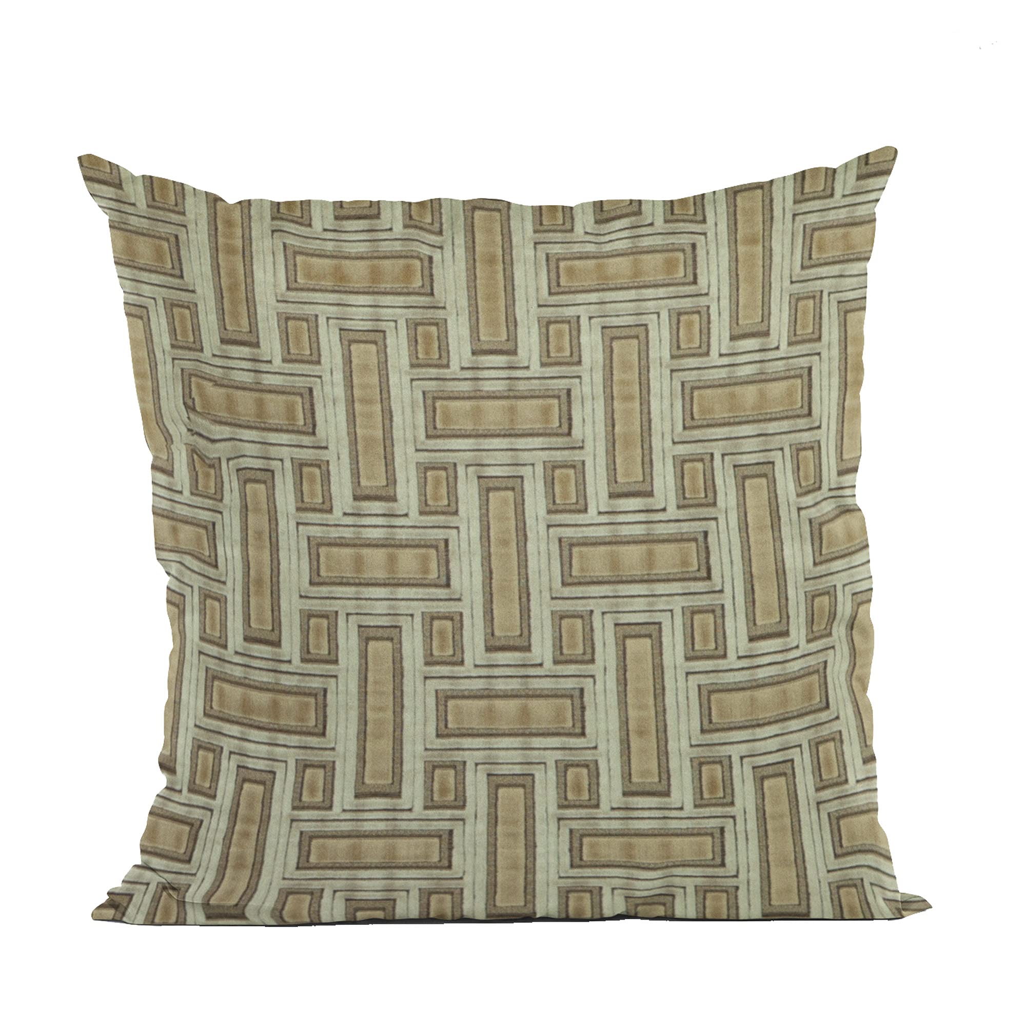 Plutus Bronze Stony Cut Velvet Luxury Throw Pillow 16x16 Inches - Double Sided Sparkle Decorative Cushion for Sofa, Bed & Living Room - Brown Home Decor