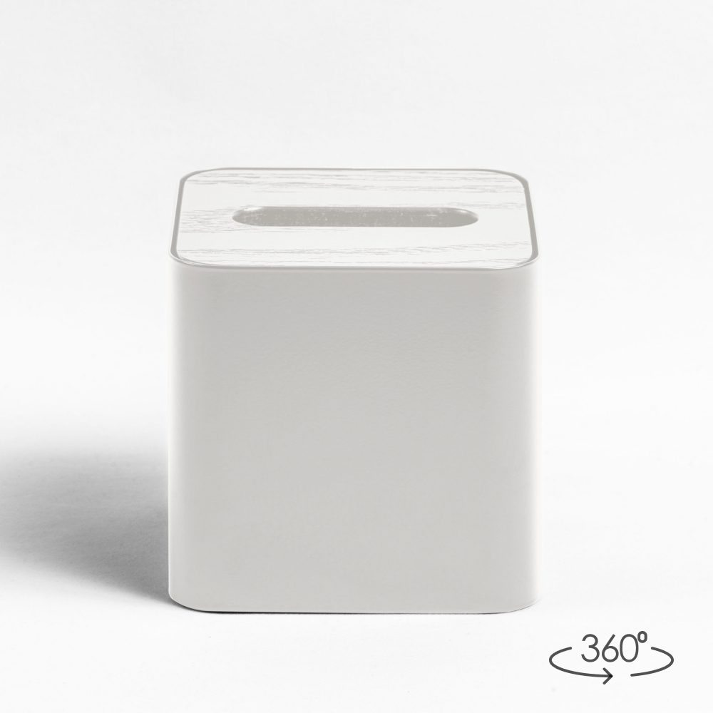 Square Tissue Box Cover - Modern White Home Decor for Living Room, Bedroom & Bathroom | Stylish & Functional Tissue Holder for Home & Office Use