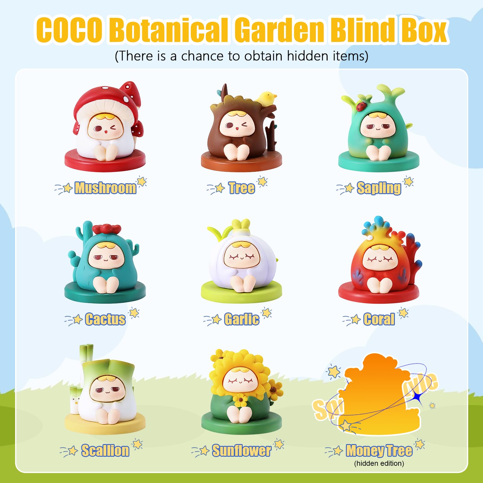 Coco Plant Series Blind Box - 1PC Mystery Collectible Figure, Cute Random Design for Birthday Gifts | Perfect for Plant Lovers, Anime Fans & Surprise Party Favors
