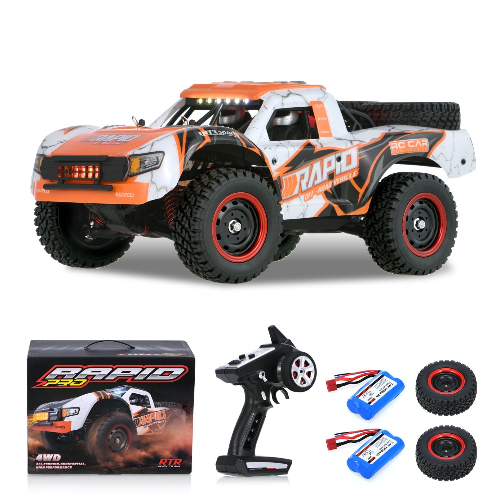 GoolRC 1:14 Scale Brushless RC Trucks - 70 KMH High Speed 4WD Ready-to-Run Off-Road Remote Control Car - 2024 Upgraded Electric All Terrain Vehicle with 2 Batteries - Perfect for Boys, Adults & RC Enthusiasts - Great for Off-Road Racing, Backyard Adventures & Outdoor Play