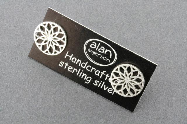 Mandala Stud Earrings for Women - Boho Chic Handmade Jewelry - Perfect for Yoga, Meditation & Festival Outfits