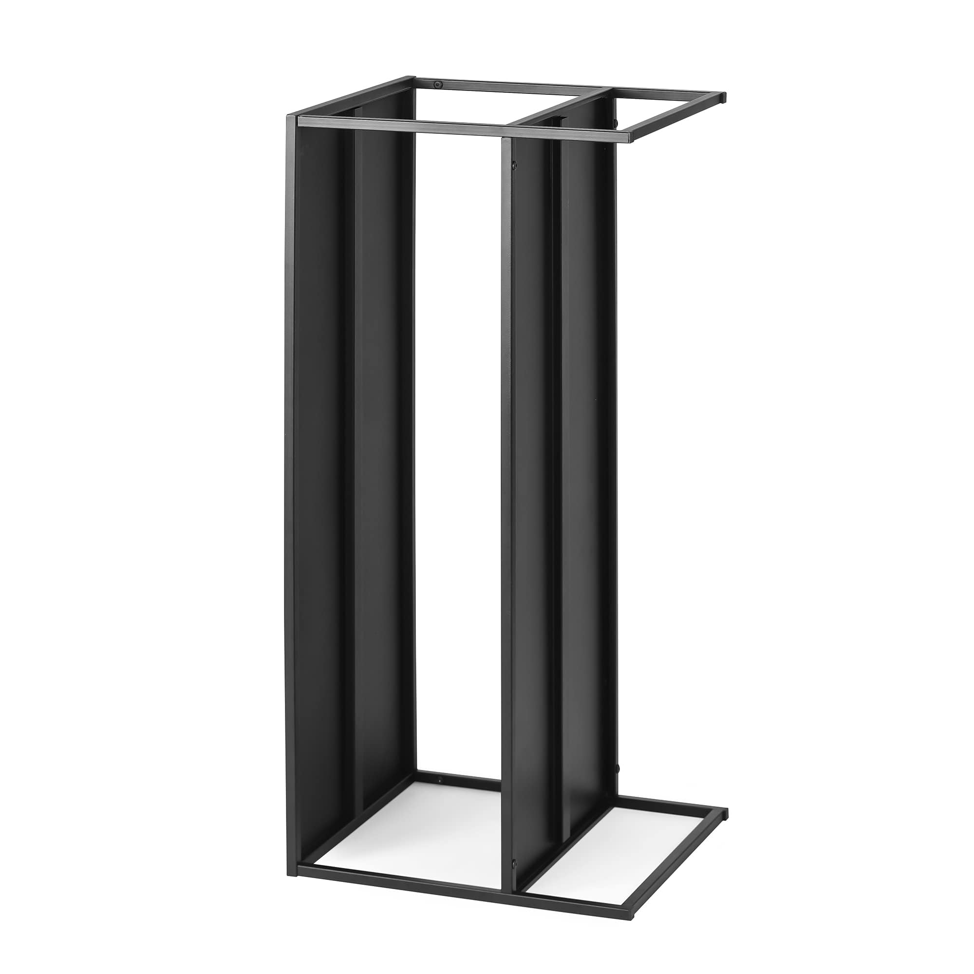 40 Inch Modern Rectangular Coffee Table with 2-Tier Shelf - Black Living Room Accent Table with Sturdy Metal Legs | Perfect for Small Spaces, Apartments & Lounge Areas