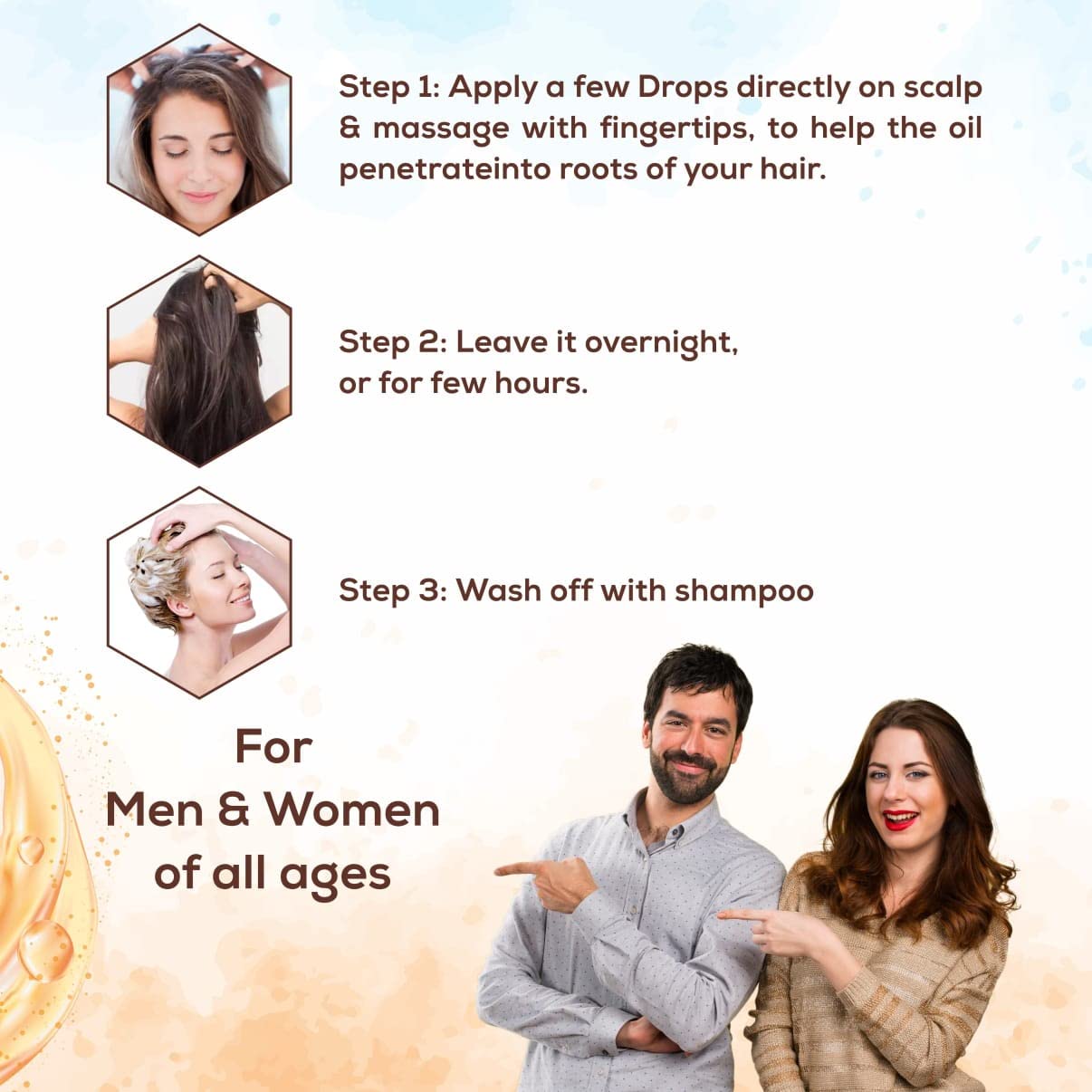 SAAN Onion Oil Concentrate for Hair Growth, Beard & Mustache Growth & Hair Loss Control (30ml) | Natural, Non-Sticky, Non-Greasy Formula | Promotes Thicker Hair & Reduces Hair Fall | Perfect for Daily Scalp Massage & Hair Care Routine