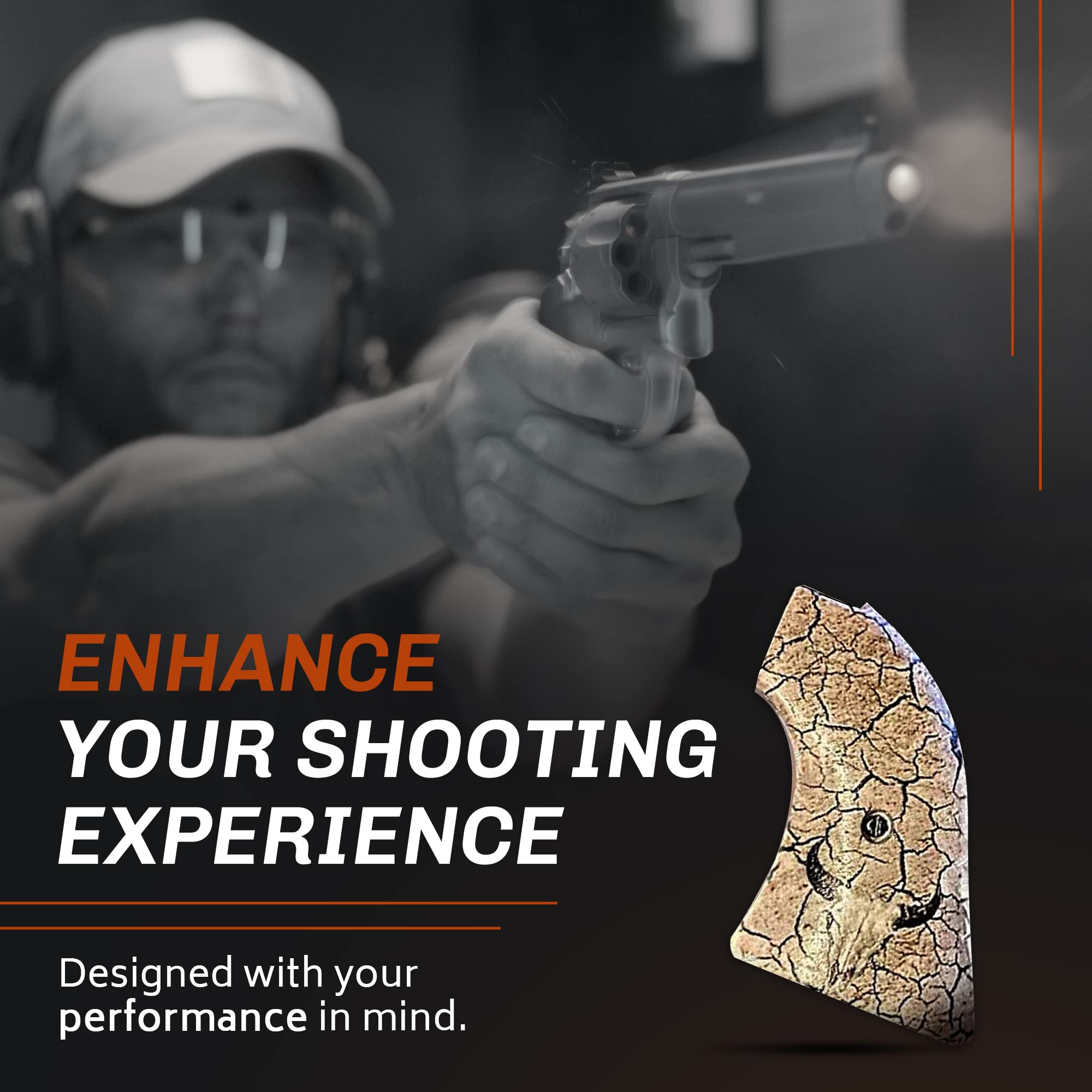 Premium Gun Grips Replacement for Heritage Rough Rider .22 Model - Wild Bill's Dead Man's Hand Style - Perfect for Shooting Range & Cowboy Action Shooting