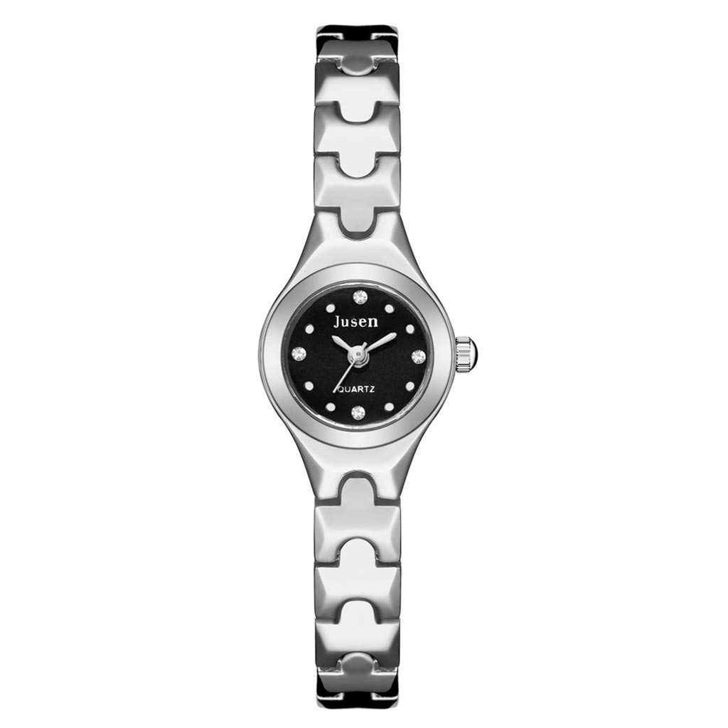 Elegant Diamond Stainless Steel Ladies Watch - Simple Fashion Quartz Watch with Star Inlay & Light Up Feature - Perfect for Evening Events, Parties & Special Occasions