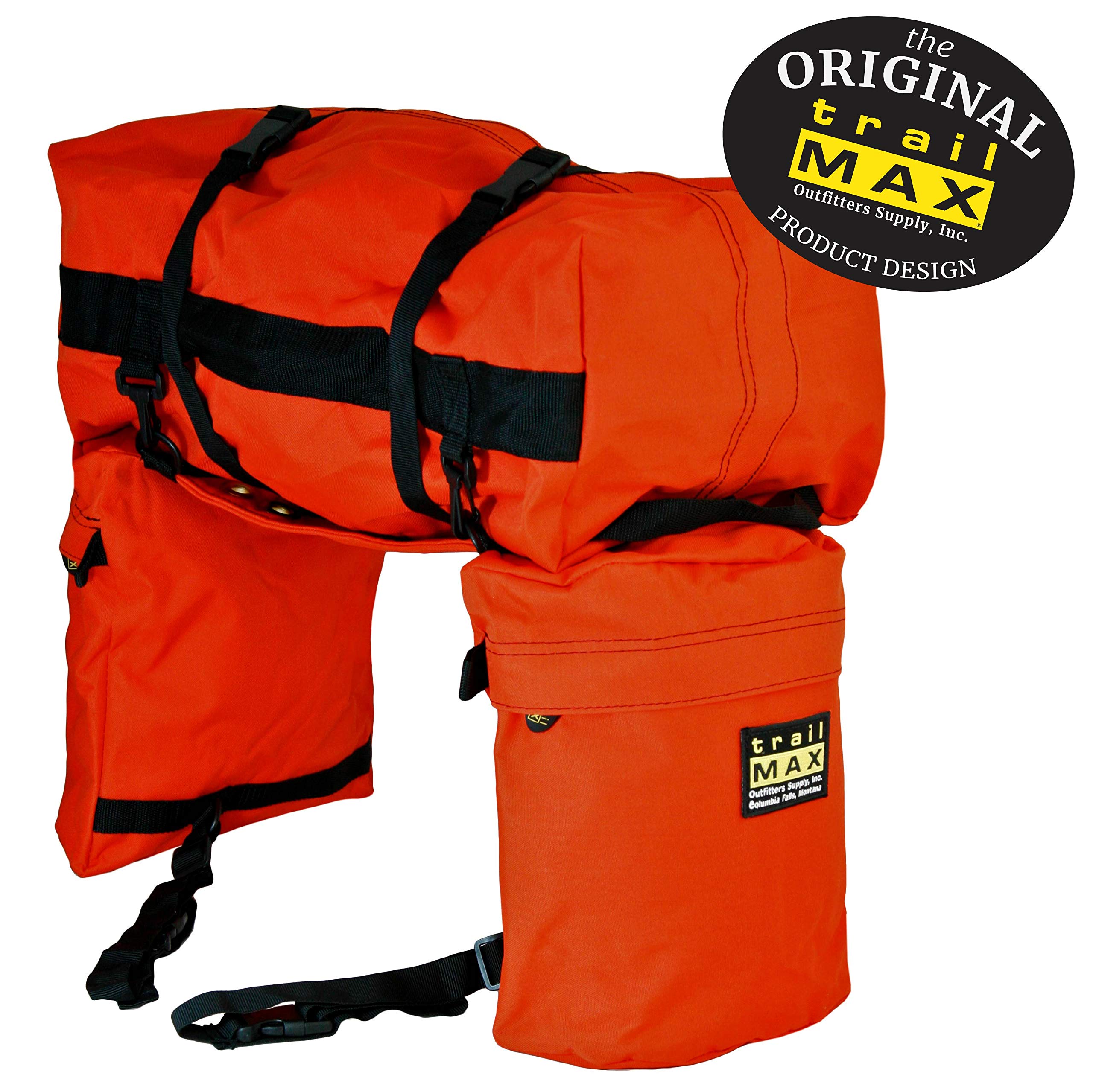 TrailMax Medium Insulated Horse Saddlebags for Trail Riding - Detachable Cantle Bag Included - Western & Endurance Saddle Accessories for Equestrian Adventures, Camping & Long Distance Rides