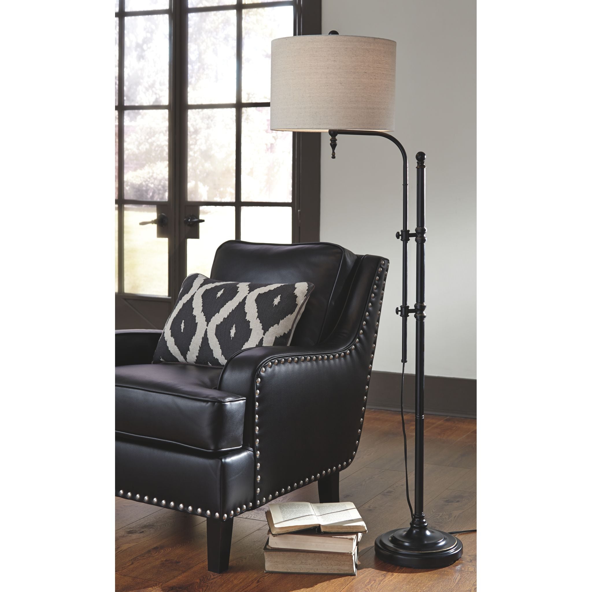 Anemoon Modern Floor Lamp in Black - 65 Inch Tall Standing Light for Living Room, Bedroom & Office Decor