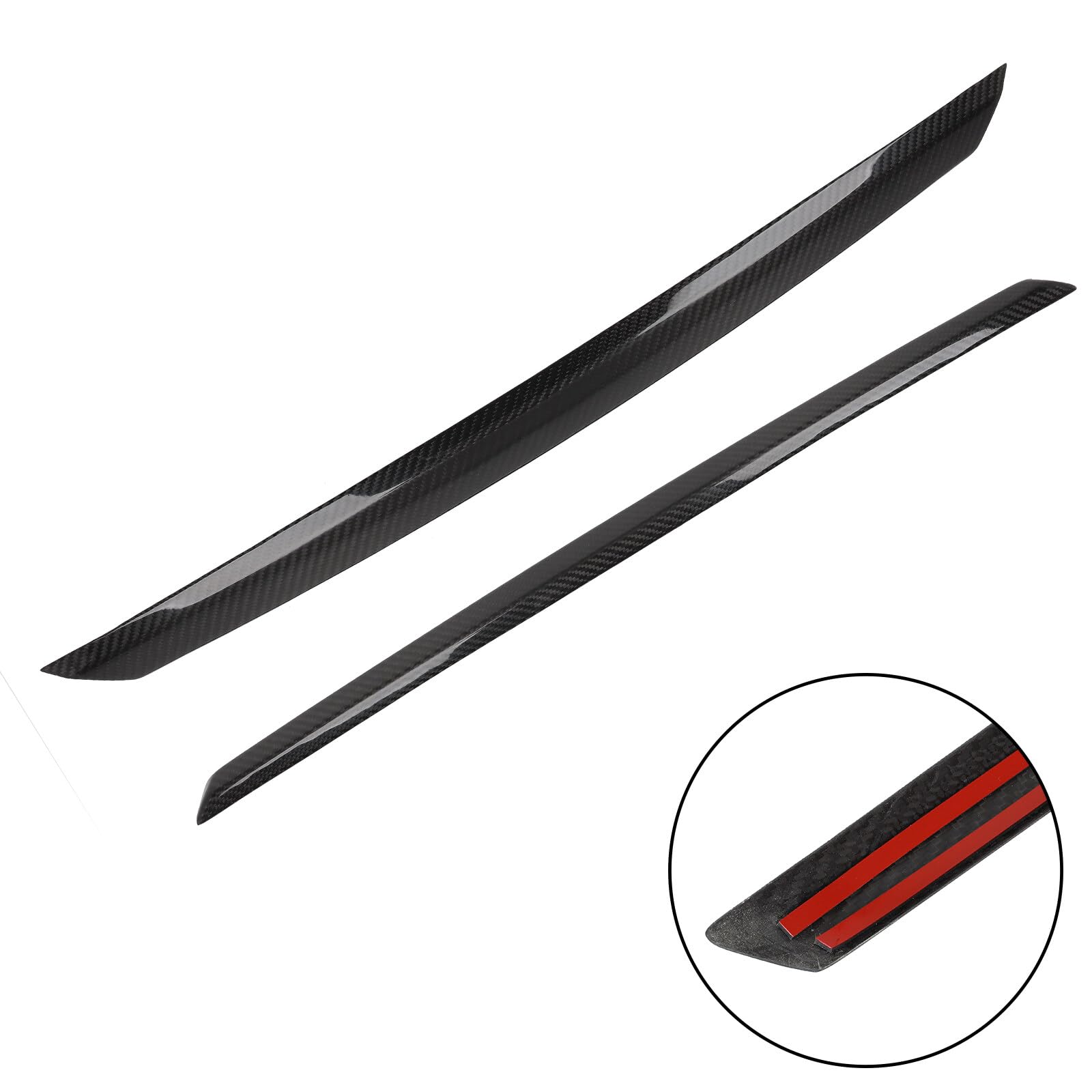 SCITOO Glossy Black Rear Trunk Plate Trim Cover Overlay for 2014-2017 Infiniti Q50 - Carbon Fiber Style Trunk Emblem - Upgrade Your Car's Rear Appearance for a Sleek Look