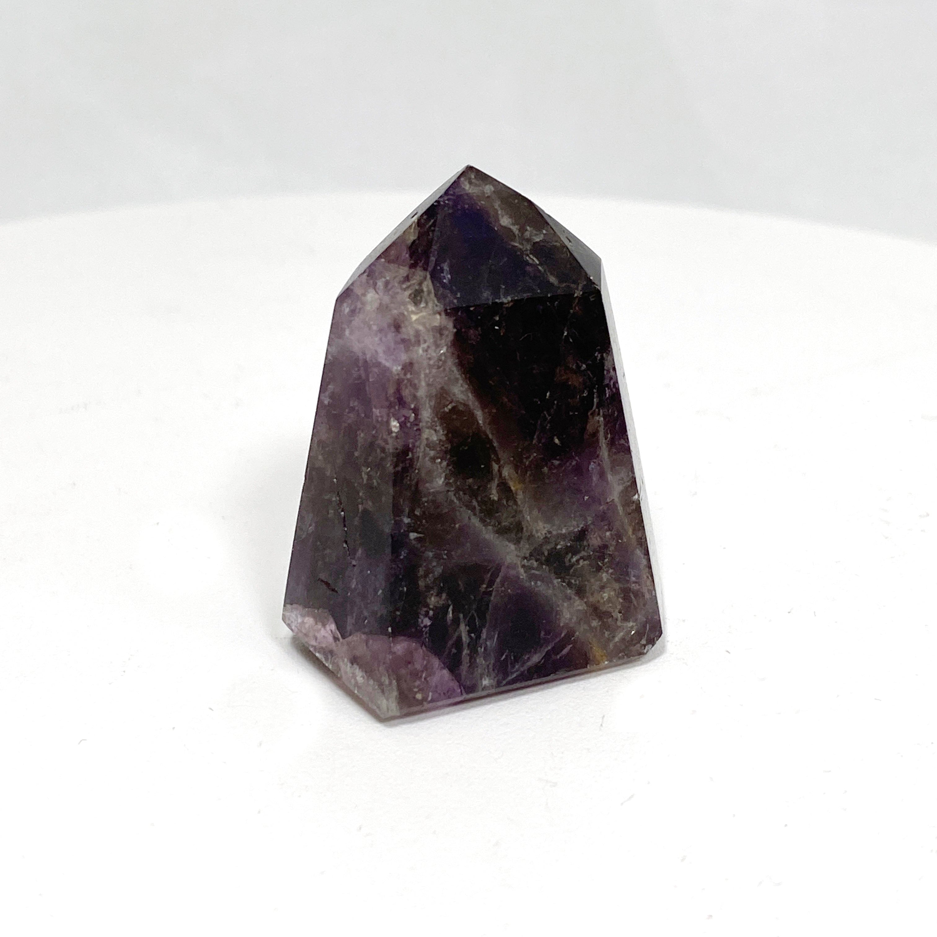 Natural Smokey Amethyst & Clear Quartz Crystal Point - Healing Stone for Meditation, Reiki, Chakra Balancing & Home Decor (CR3457)